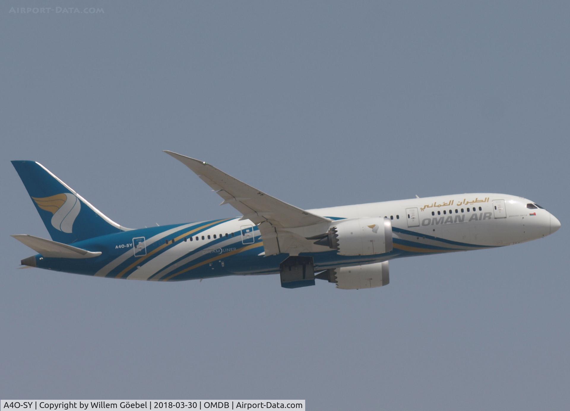 A4O-SY, 2015 Boeing 787-8 Dreamliner Dreamliner C/N 36045, Take off from DUBAI INTERNATIONAL Airport