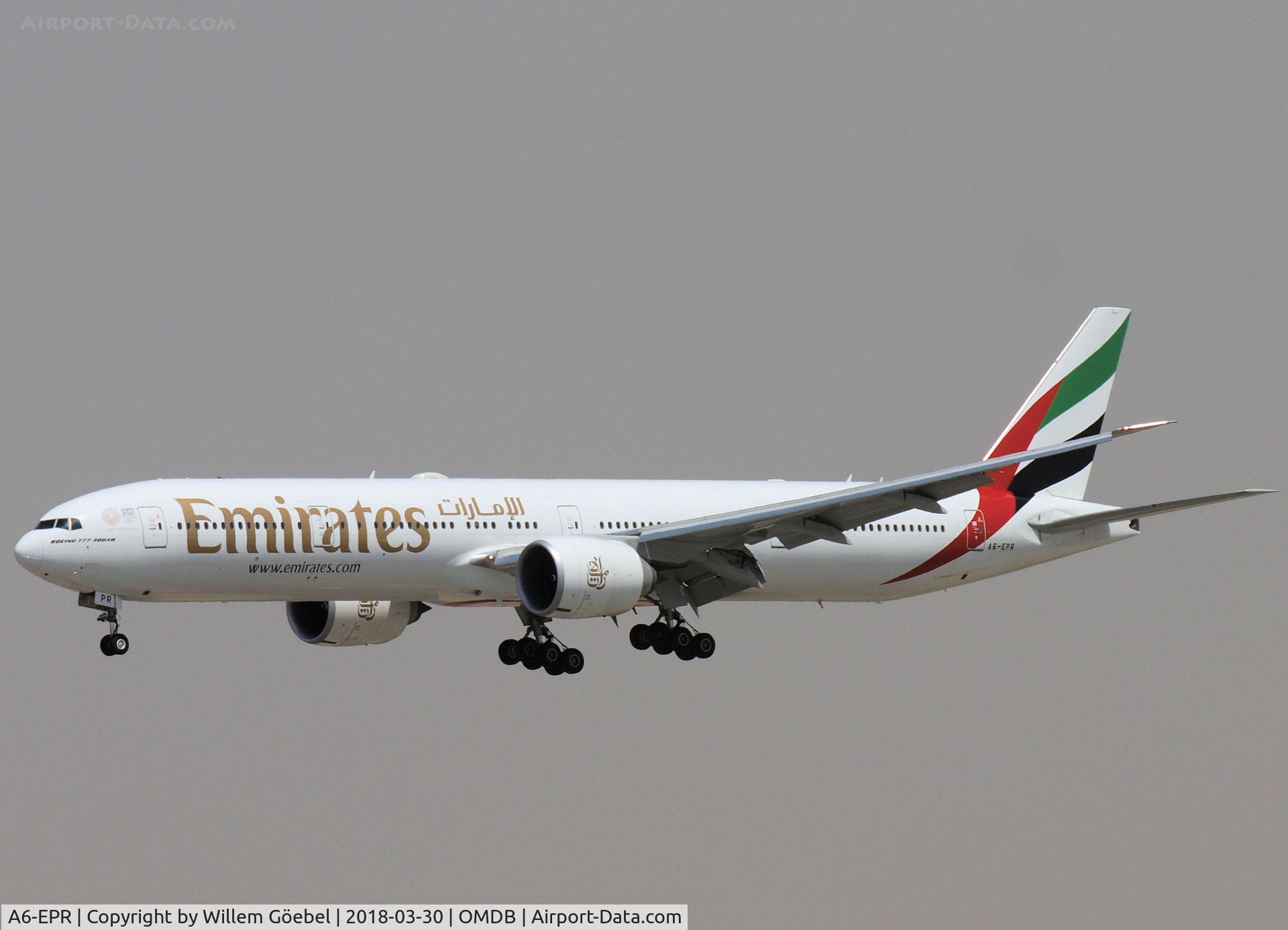 A6-EPR, 2016 Boeing 777-31H/ER C/N 42337, Landing on DUBAI INTERNATIONAL Airport