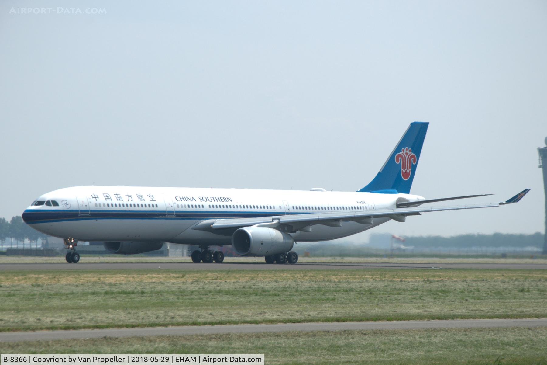 B-8366, Airbus A340-343 C/N 1826, China Southern Airlines Airbus A330-343 taking off from Schiphol airport, the Netherlands