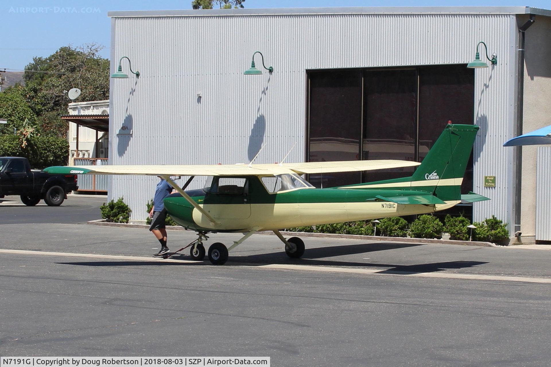 N7191G, 1973 Cessna 150L C/N 15074621, 1973 Cessna 150, Continental O-200 100 Hp, awaiting Fuel Dock