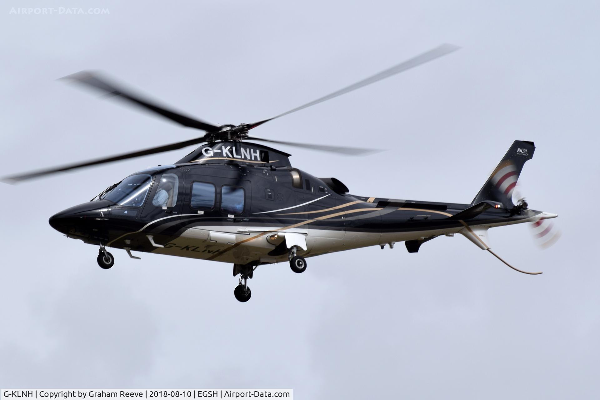 G-KLNH, 2016 AgustaWestland AW-109SP Grand New C/N 22364, Departing from Norwich