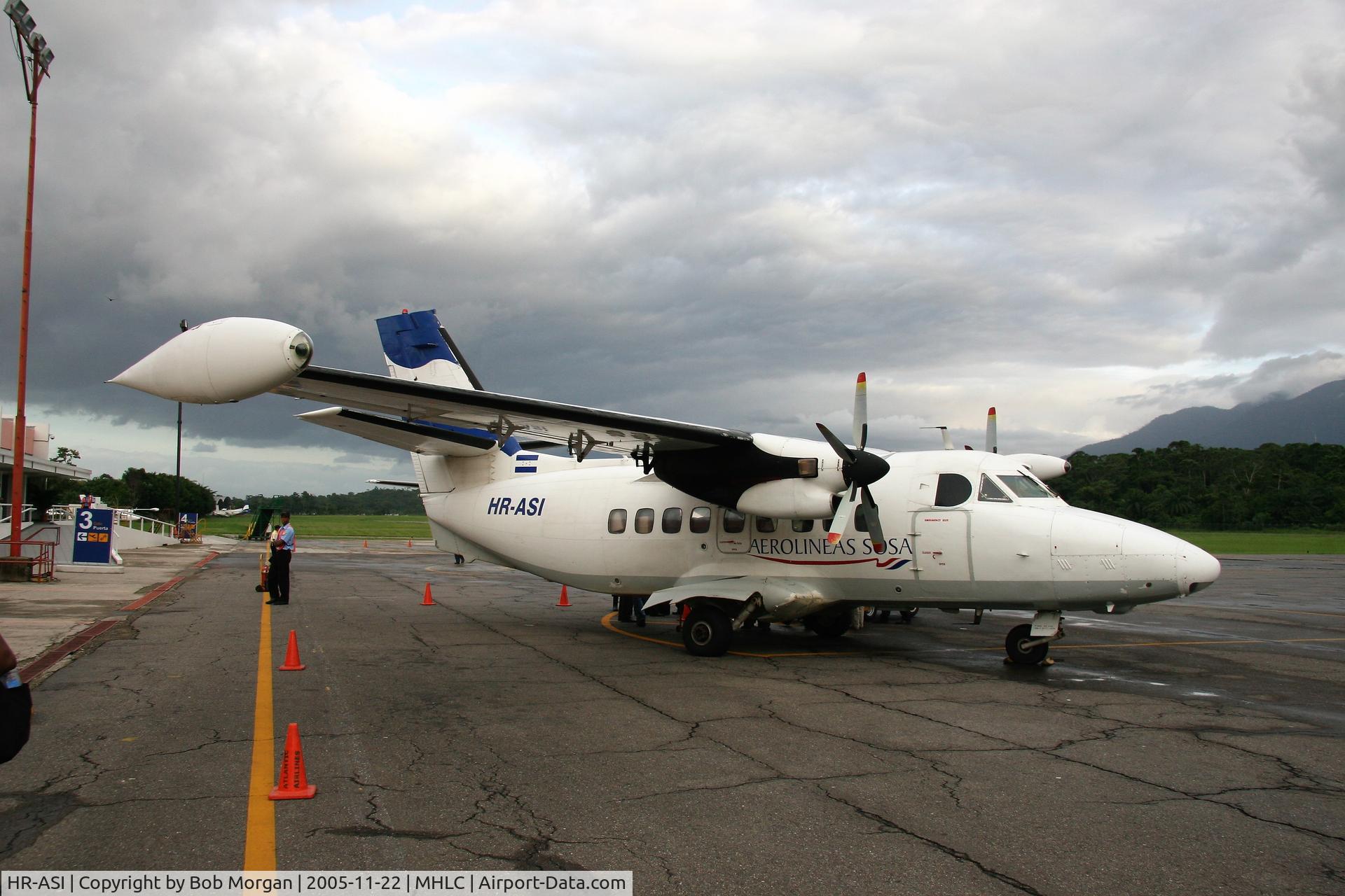 HR-ASI, Let L-410UVP-E Turbolet C/N 871925, On the ramp at La Ceiba, Honduras, Golosón International Airport.