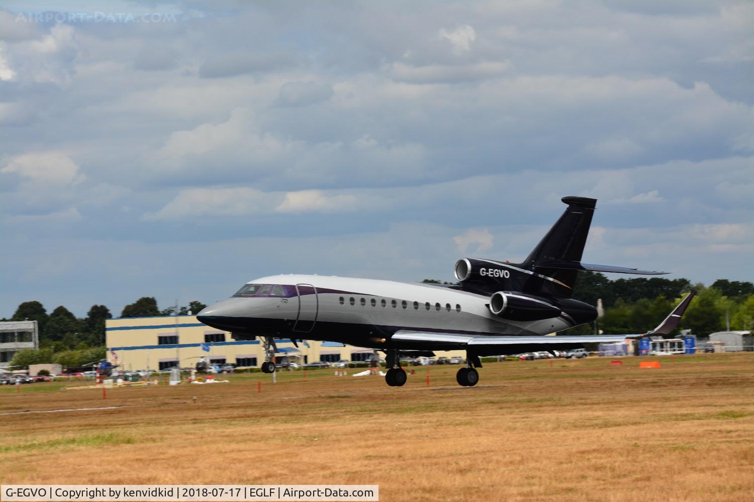 G-EGVO, 2005 Dassault Falcon 900EX C/N 151, Departing Farnborough