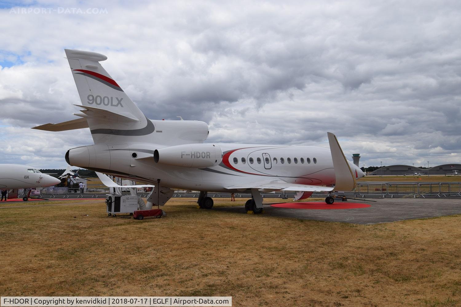 F-HDOR, 2018 Dassault Falcon 900EX C/N 309, On static display at FIA 2018.