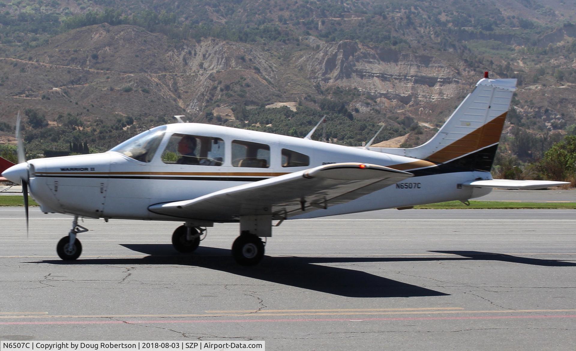N6507C, 1978 Piper PA-28-161 Warrior II C/N 28-7816533, 1978 Piper PA-28-161 WARRIOR II, Lycoming O-320-D3G 160 Hp, taxi back