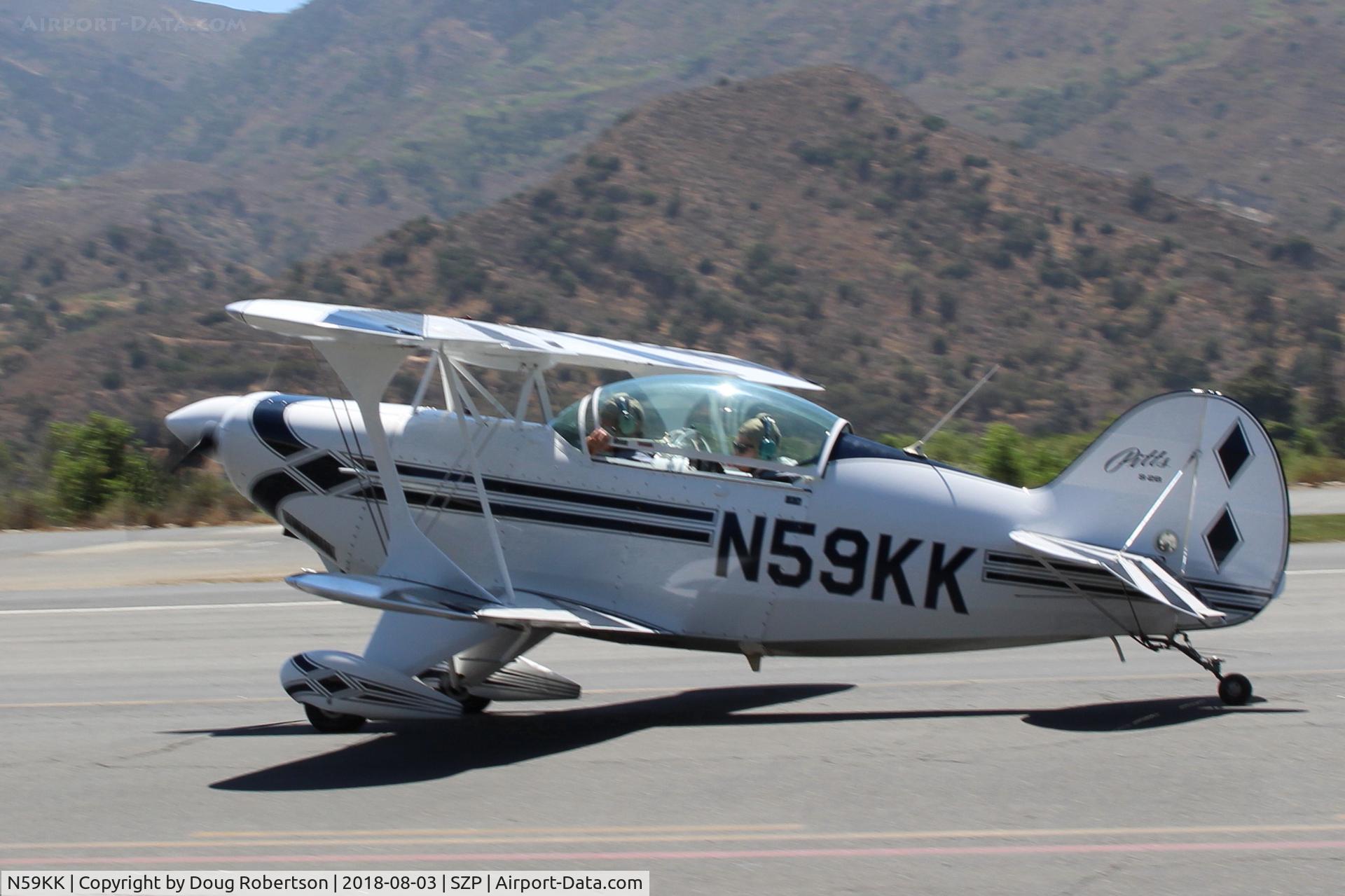 N59KK, 1991 Aviat Pitts S-2B Special C/N 5214, 1991 Aviat PITTS S-2B SPECIAL, Lycoming AEIO-540 260 Hp, S-turns taxi to Rwy 22