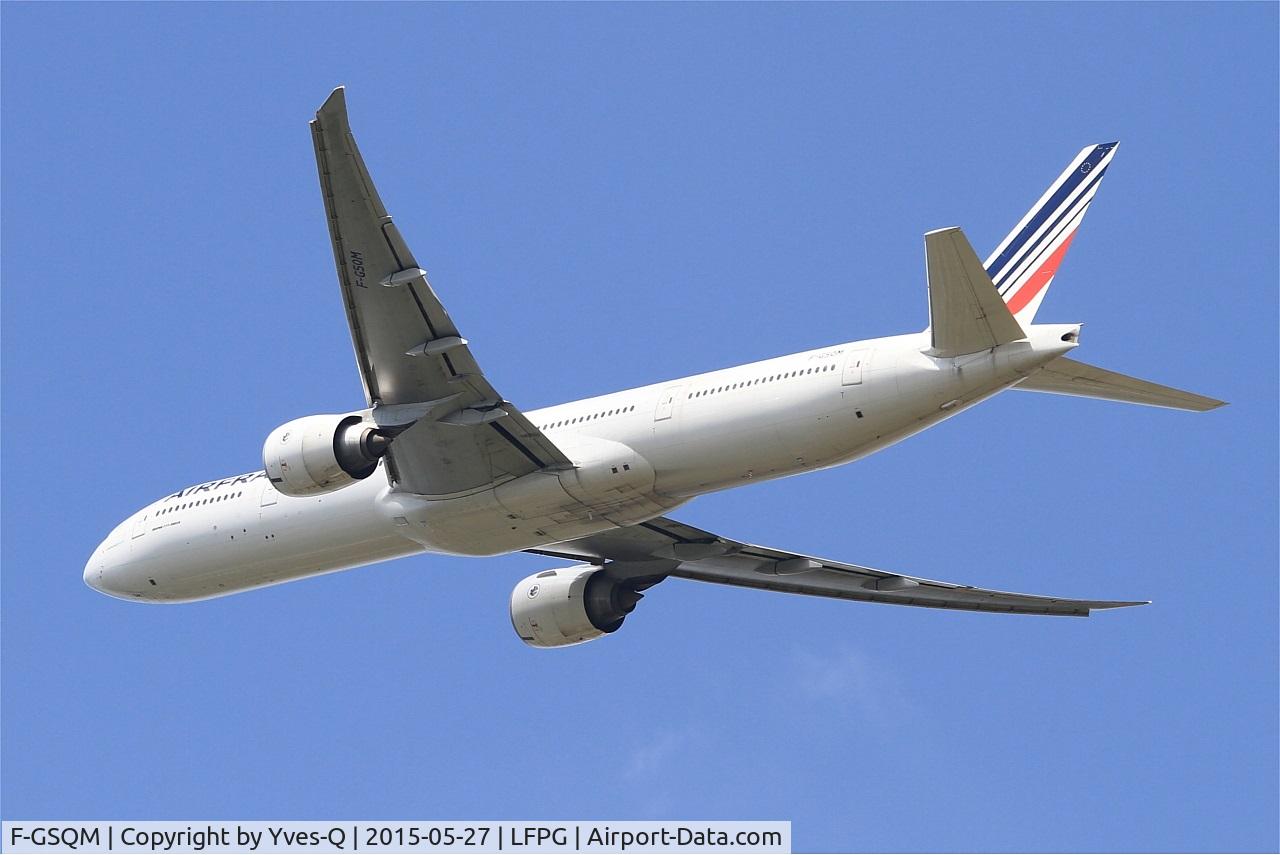 F-GSQM, 2006 Boeing 777-328/ER C/N 32848, Boeing 777-328 (ER), Take off rwy 27L, Roissy Charles De Gaulle airport (LFPG-CDG)