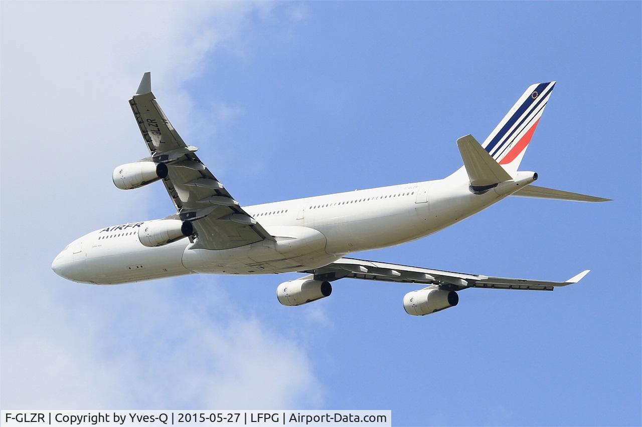 F-GLZR, 1999 Airbus A340-313X C/N 307, Airbus A340-313X, Take off rwy 27L, Roissy Charles De Gaulle airport (LFPG-CDG)
