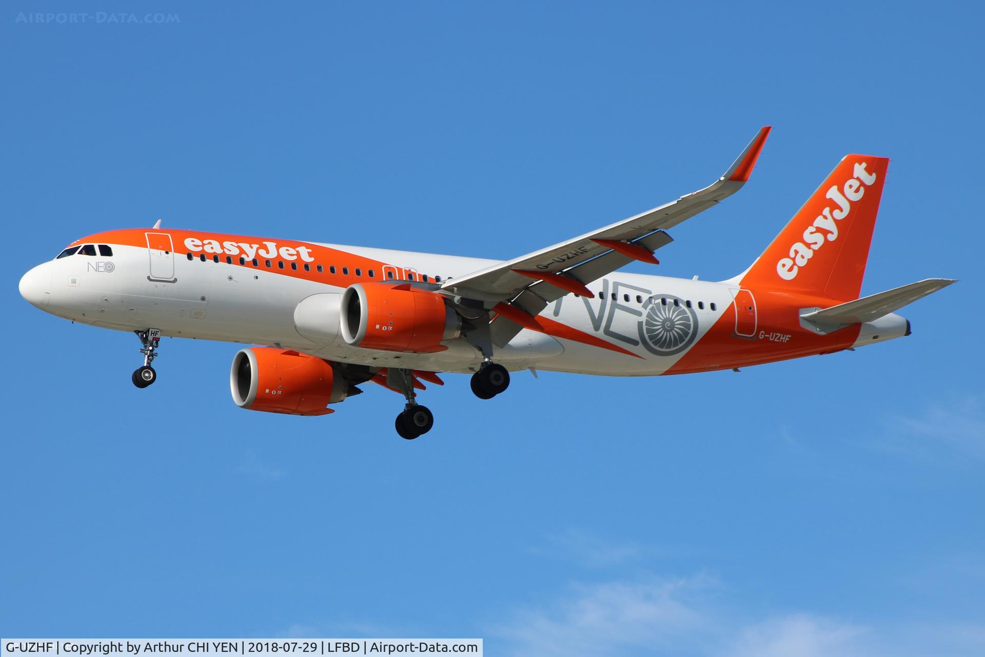 G-UZHF, 2018 Airbus A320-251N C/N 8193, EZY from LIL.