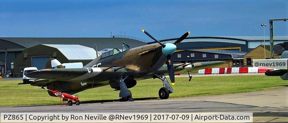 PZ865, 1944 Hawker Hurricane IIC C/N PZ865, PZ865 sat outside at Coningsby