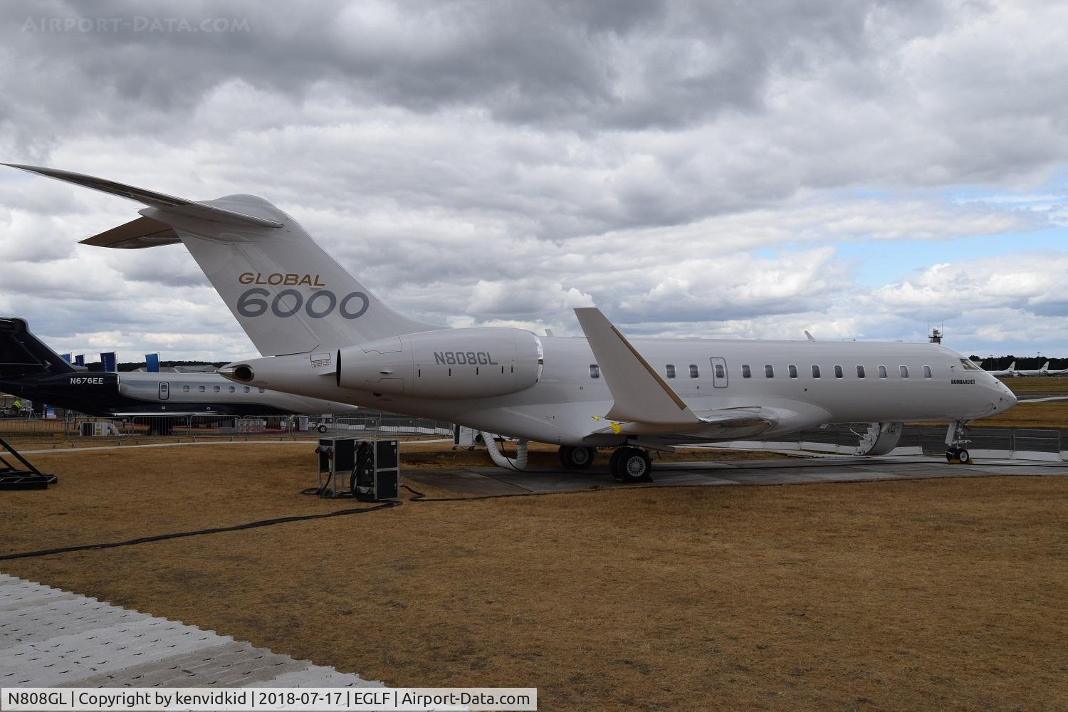 N808GL, 2017 Bombardier BD 700-1A10 Global 6000 C/N 9008, On static display at FIA 2018