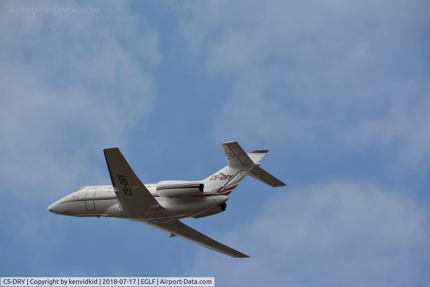 CS-DRY, 2007 Raytheon Hawker 800XP C/N 258840, Departing Farnborough.