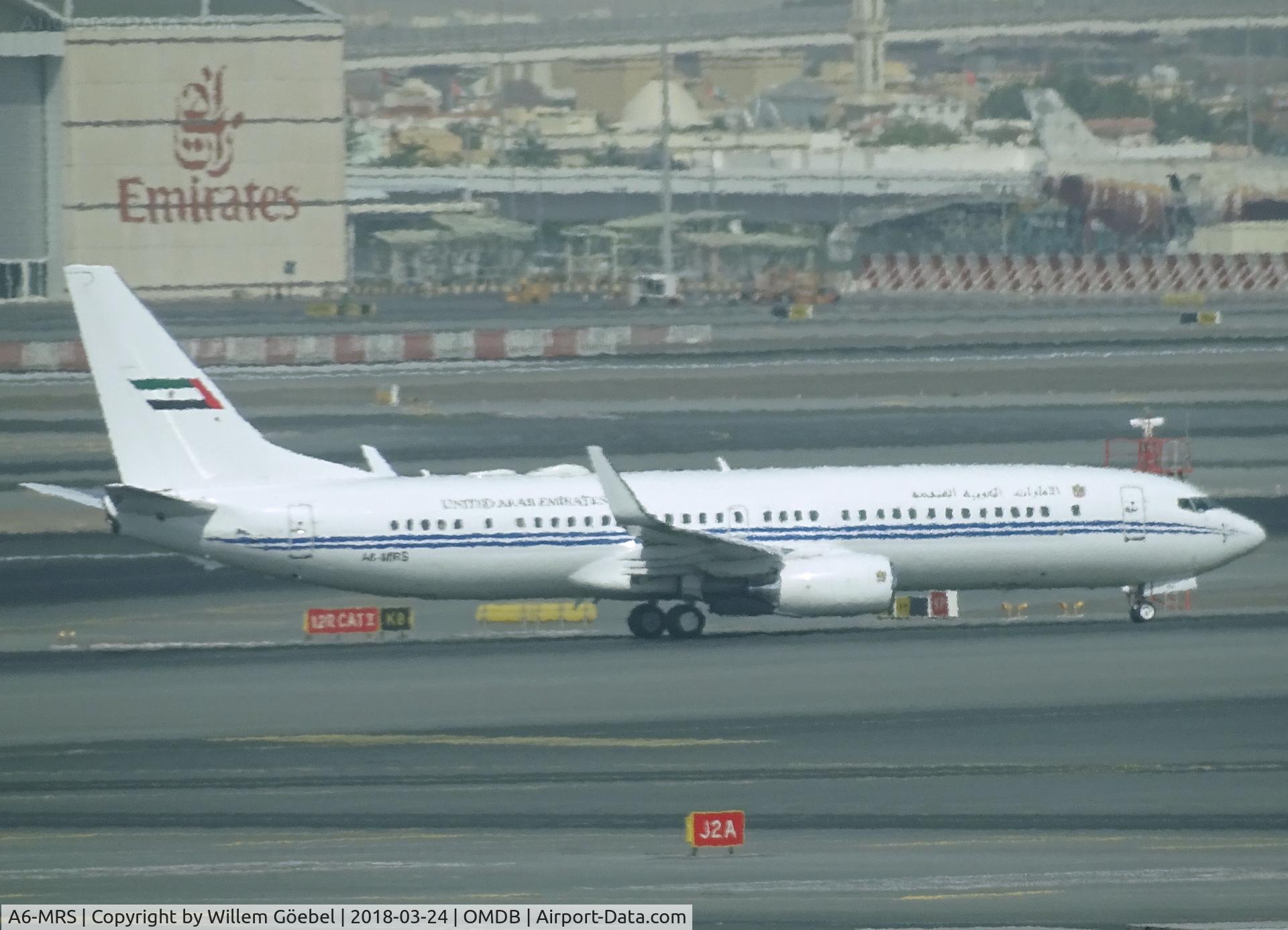 A6-MRS, 2006 Boeing 737-8E0 BBJ2 C/N 35238, Taxi to the runway of DXB