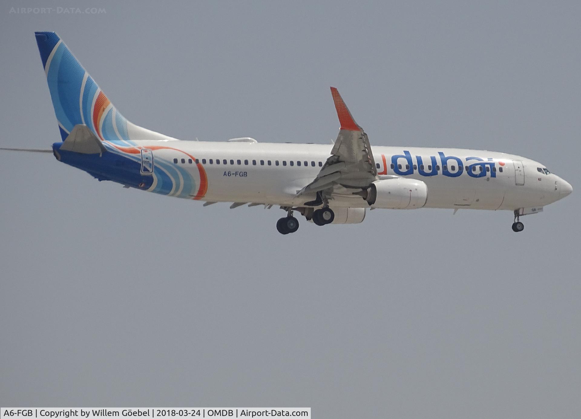 A6-FGB, 2016 Boeing 737-8KN C/N 60955, Landing on DUBAI INTERNATIONAL Airport