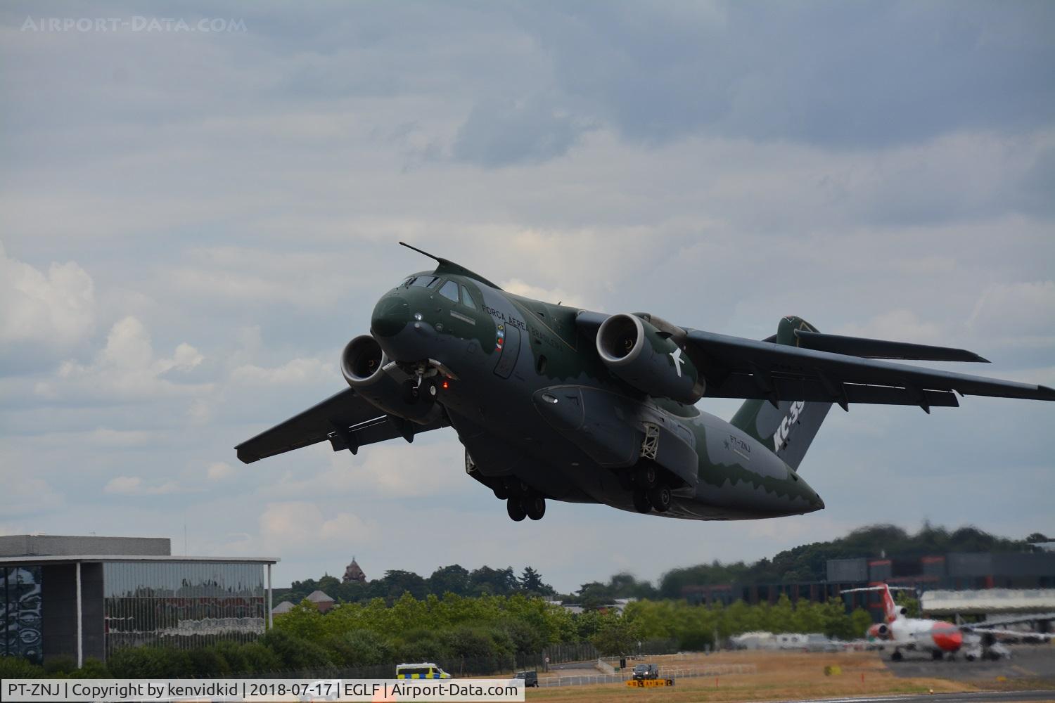 PT-ZNJ, 2014 Embraer KC-390 (EMB-390) C/N 39000002, Displaying at FIA 2018.
