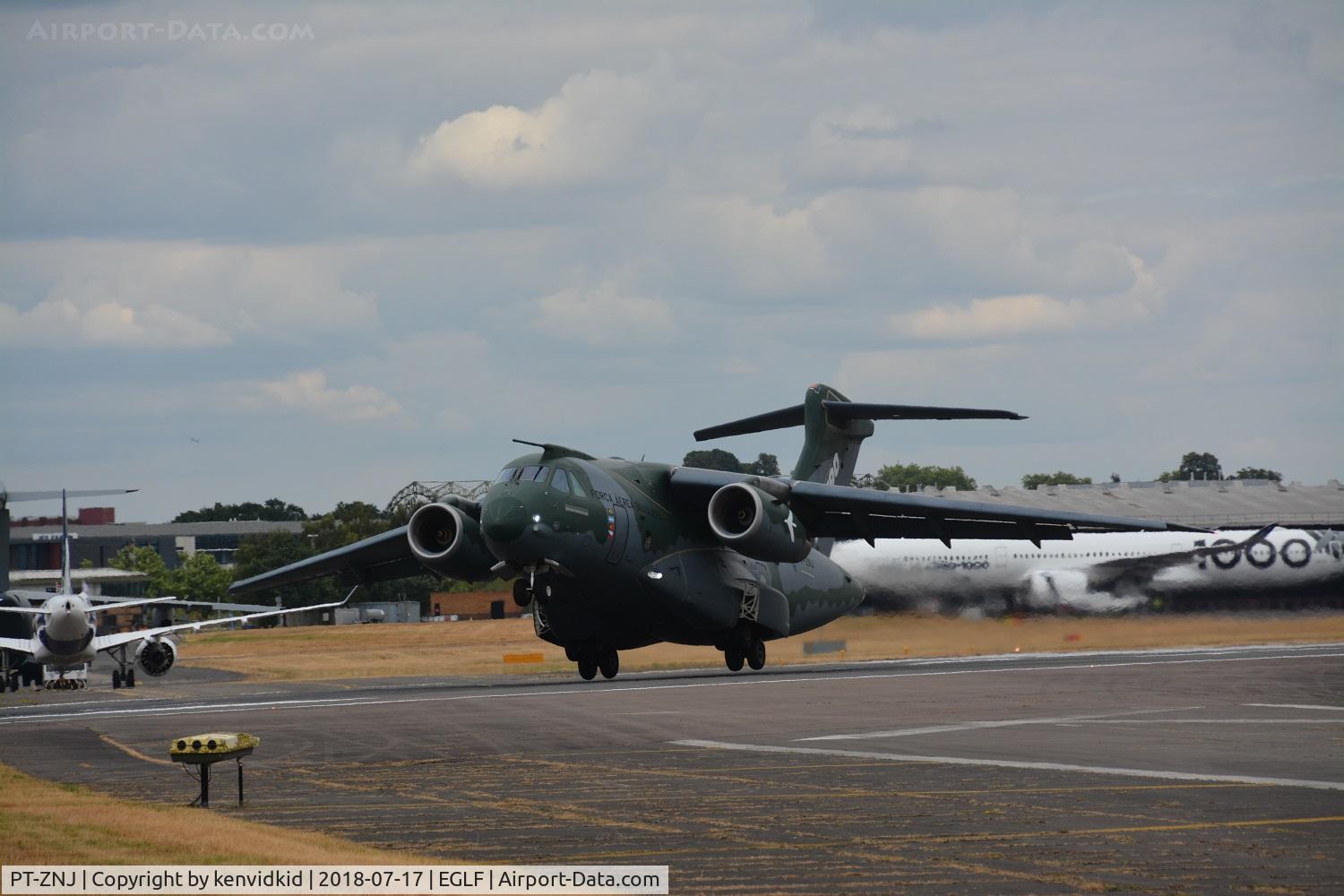 PT-ZNJ, 2014 Embraer KC-390 (EMB-390) C/N 39000002, Displaying at FIA 2018.