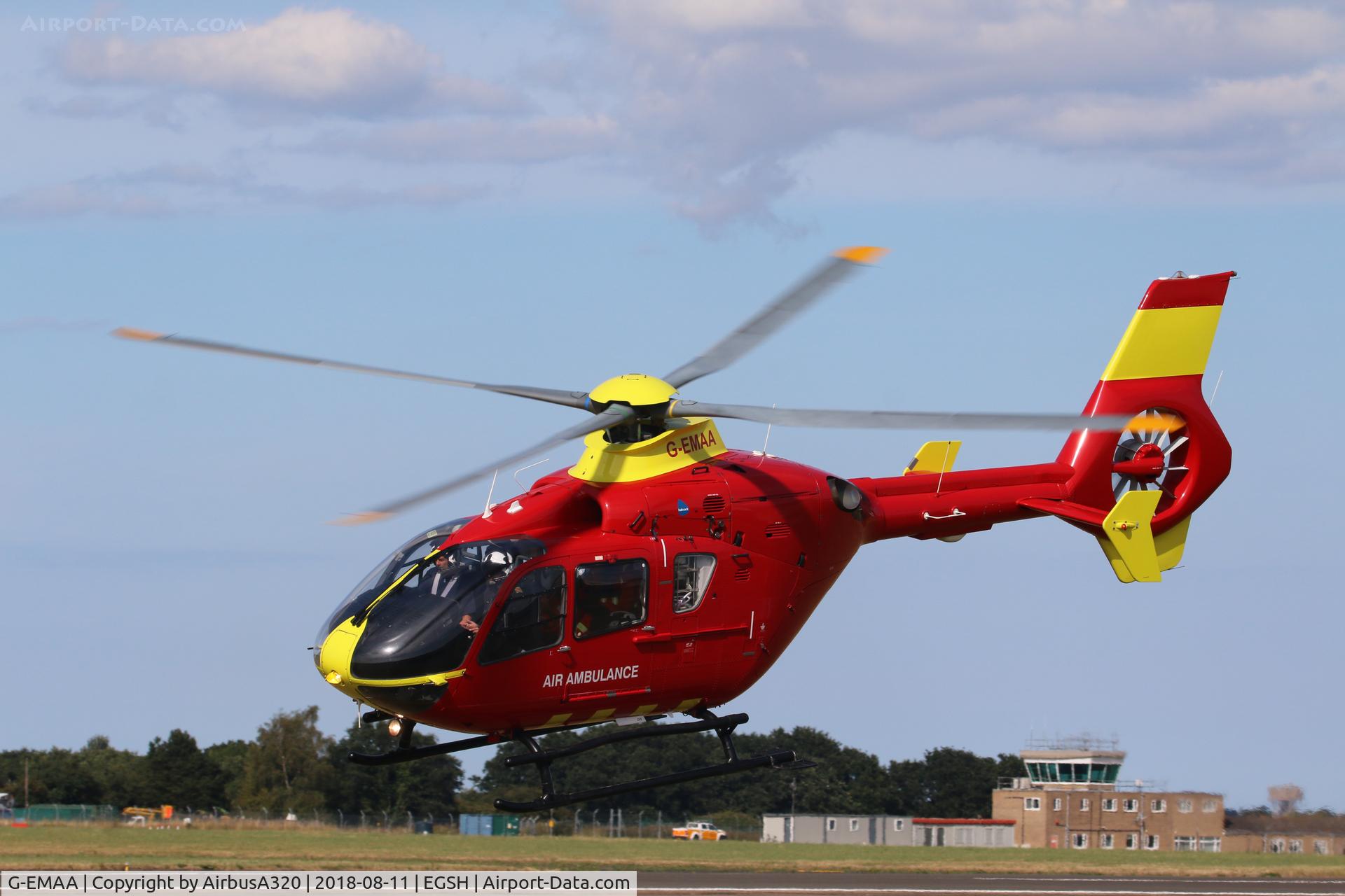 G-EMAA, 2005 Eurocopter EC-135T-2 C/N 0448, Sharp departure on a call out