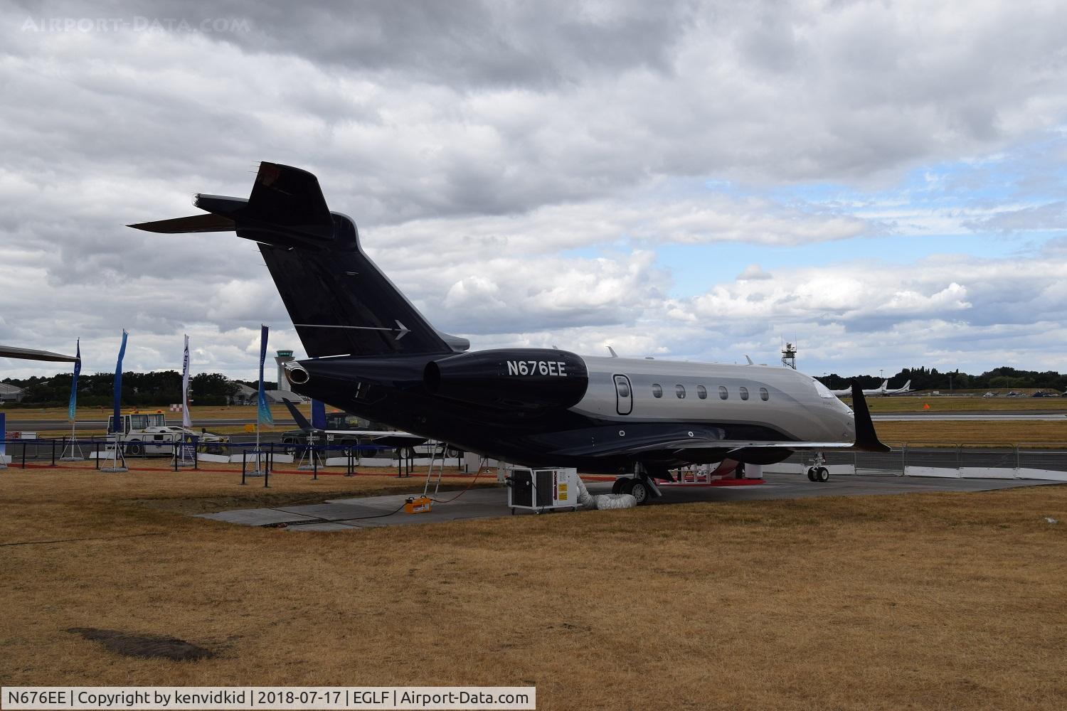 N676EE, 2018 Embraer EMB-550 Legacy 500 C/N 55000076, On static display at FIA 2018.
