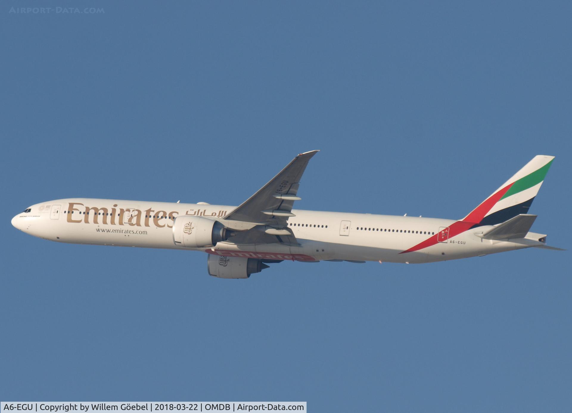A6-EGU, 2012 Boeing 777-31H/ER C/N 41079, Take off from DUBAI INTERNATIONAL Airport