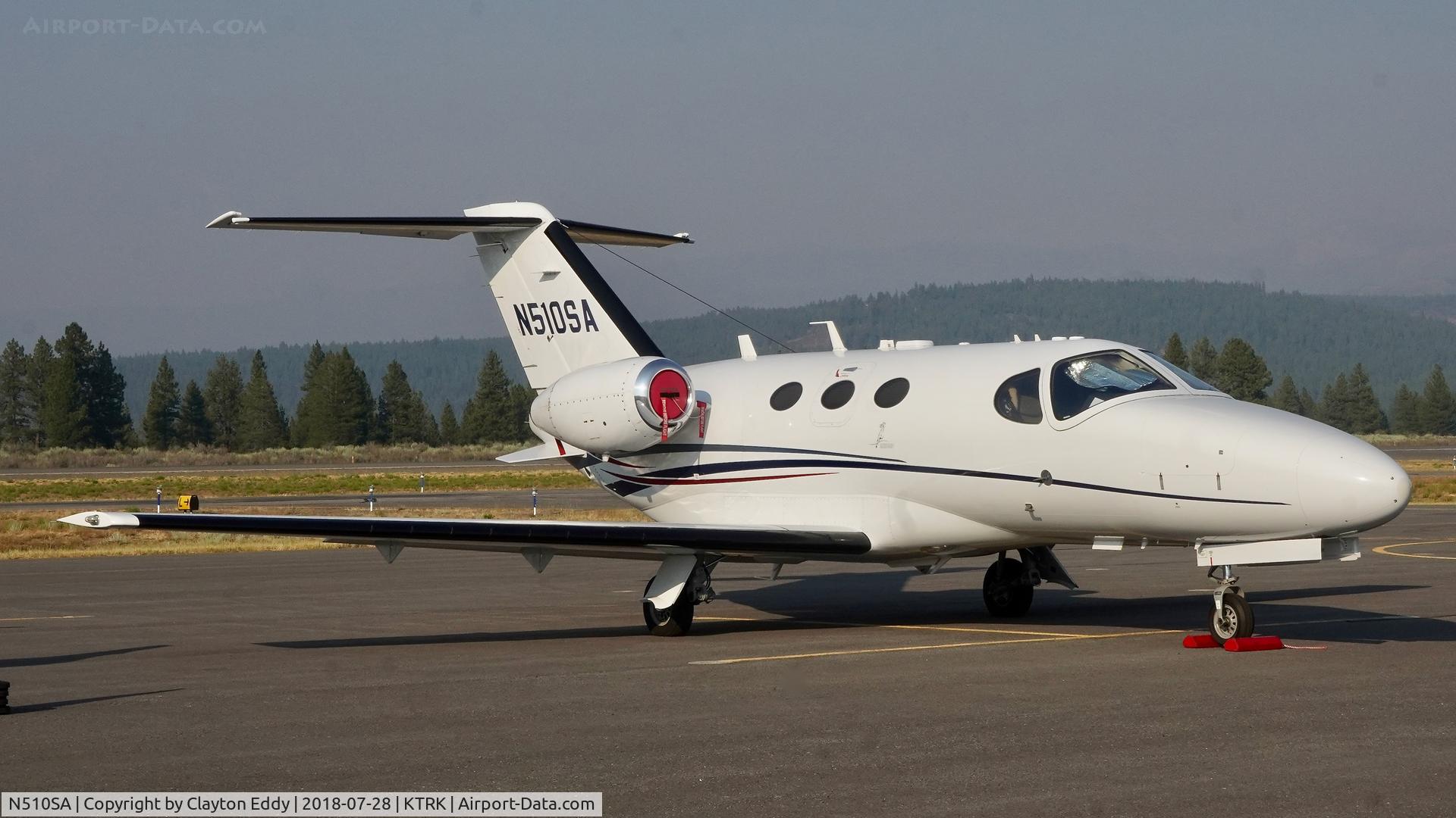 N510SA, 2008 Cessna 510 Citation Mustang C/N 510-0094, Truckee Airport California 2018.