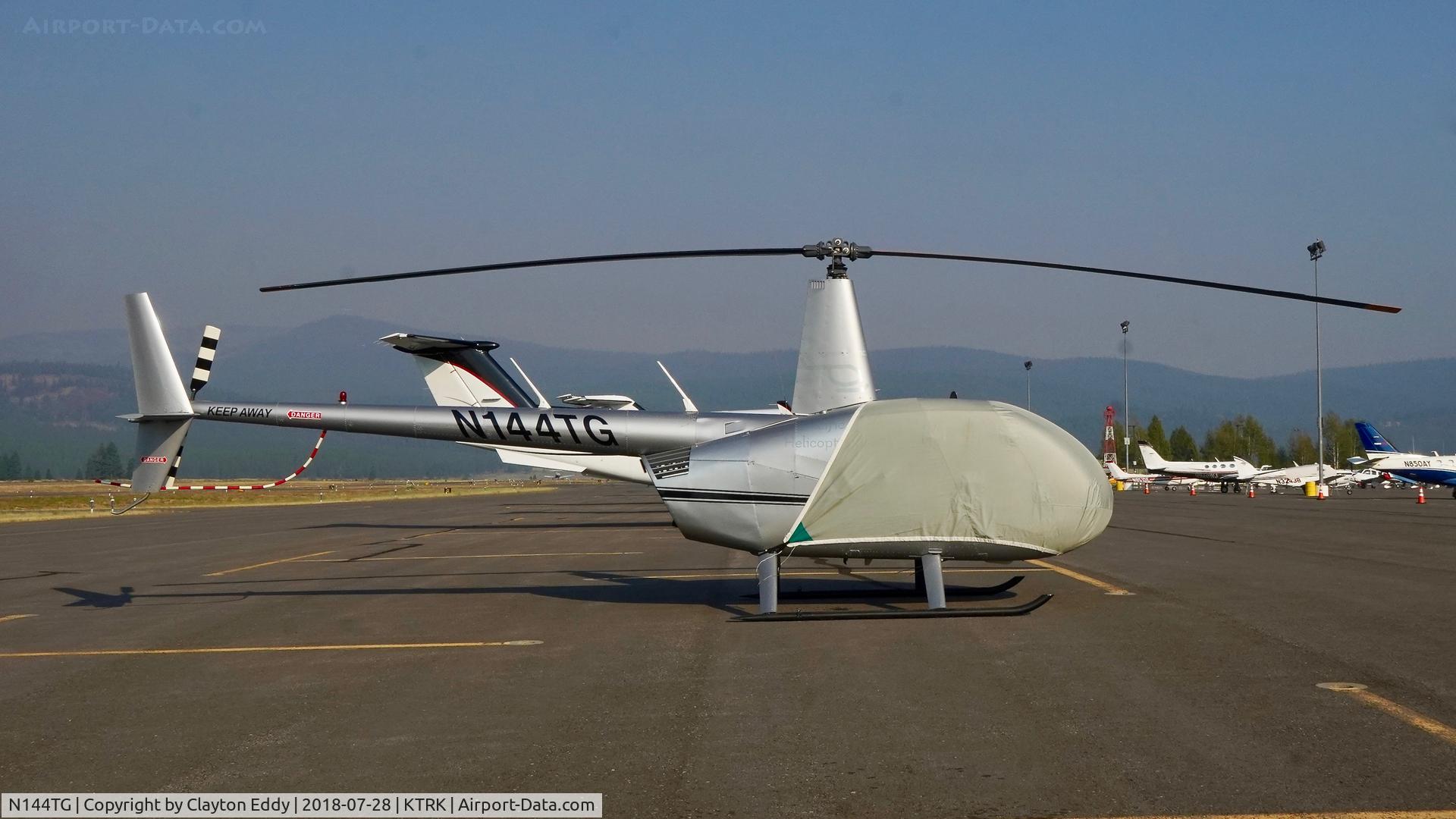 N144TG, 2003 Robinson R44 II C/N 10227, Truckee Airport California 2018.
