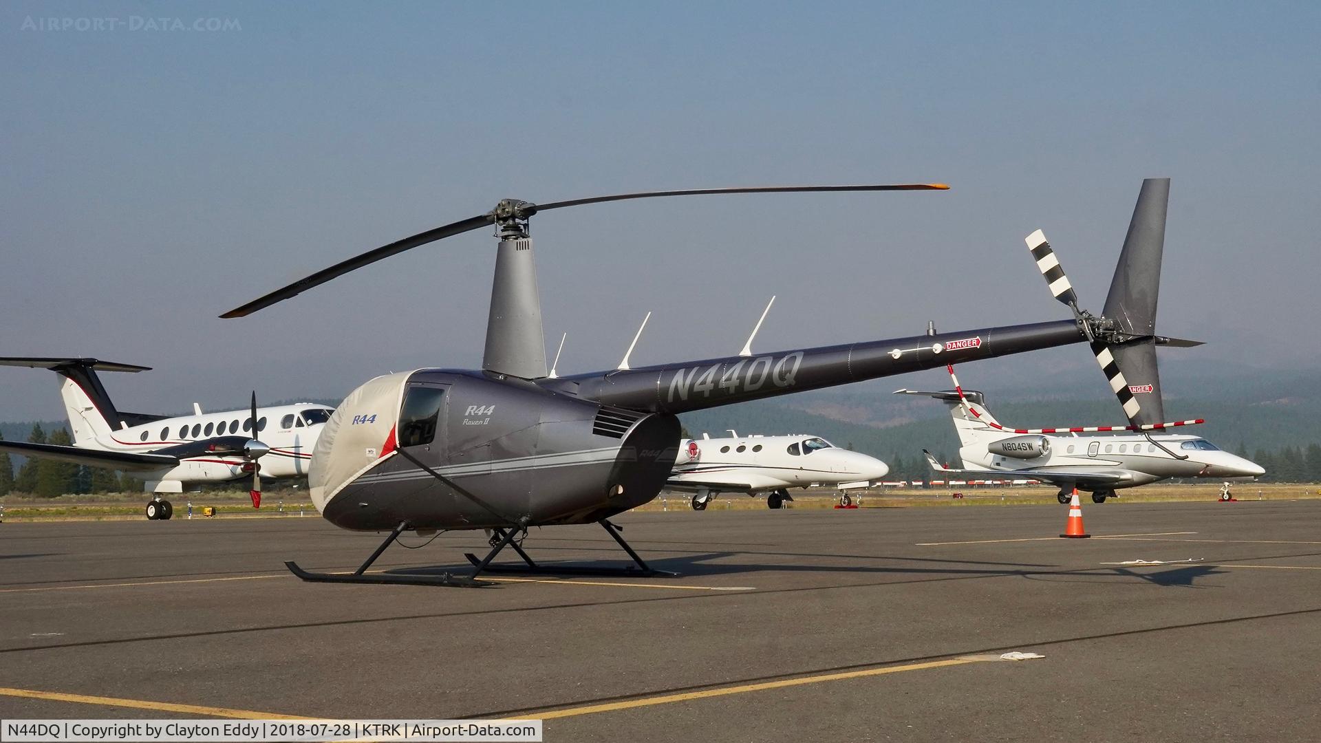 N44DQ, 2005 Robinson R44 II C/N 10821, Truckee Airport California 2018.