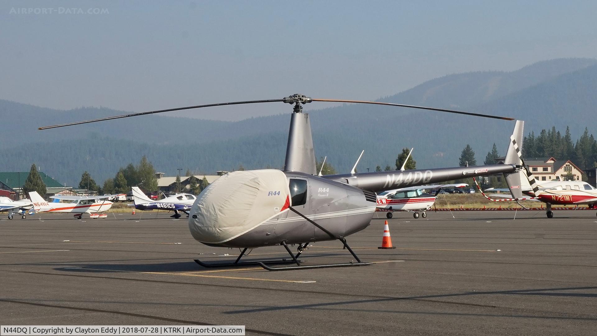 N44DQ, 2005 Robinson R44 II C/N 10821, Truckee Airport California 2018.