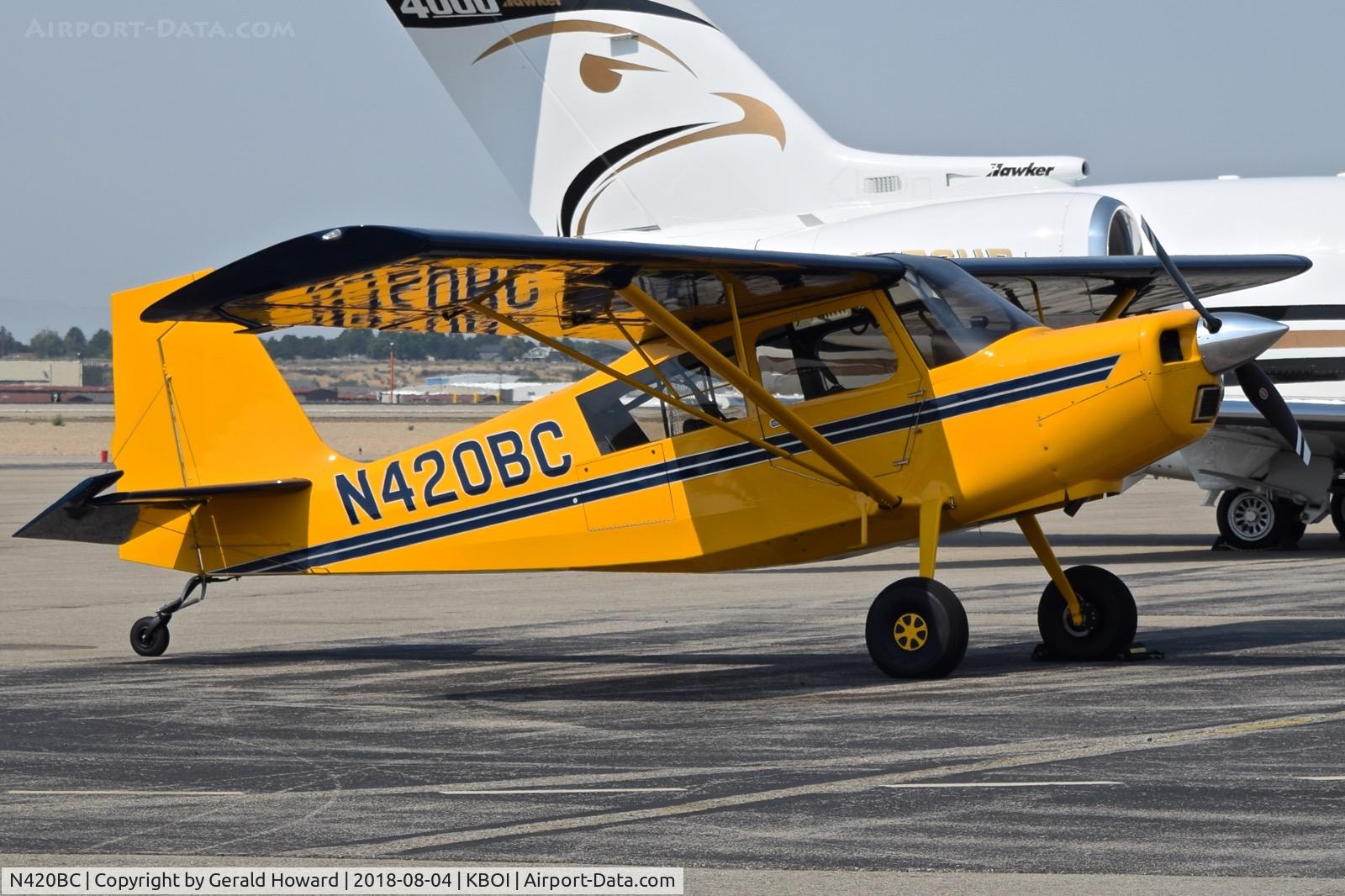N420BC, 2018 American Champion 8GCBC Scout C/N 594-2018, Parked on North GA ramp.