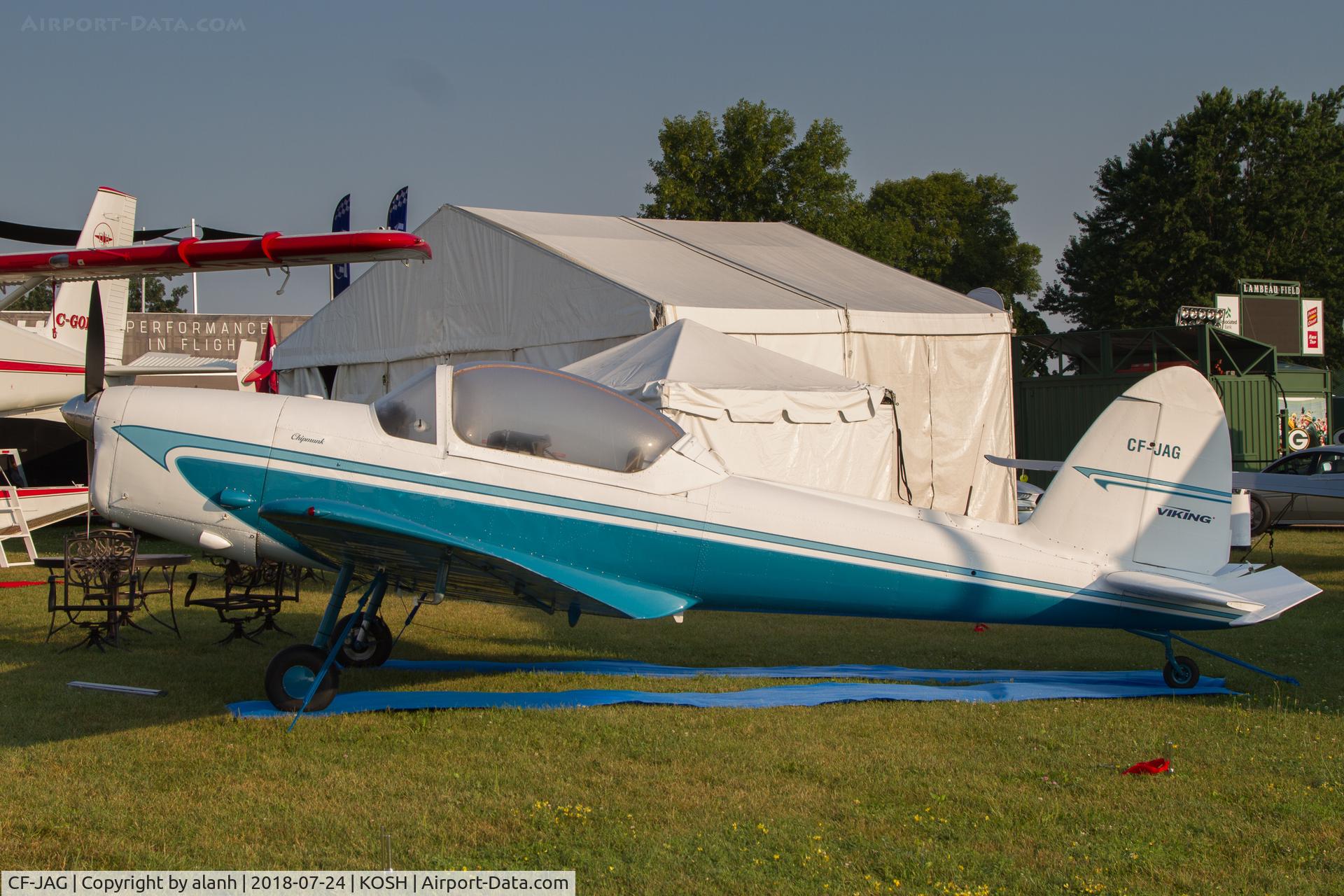 CF-JAG, 1956 De Havilland Canada DHC-1B-2-S5 Chipmunk Mk2 C/N 189-227, On static display, AirVenture 2018