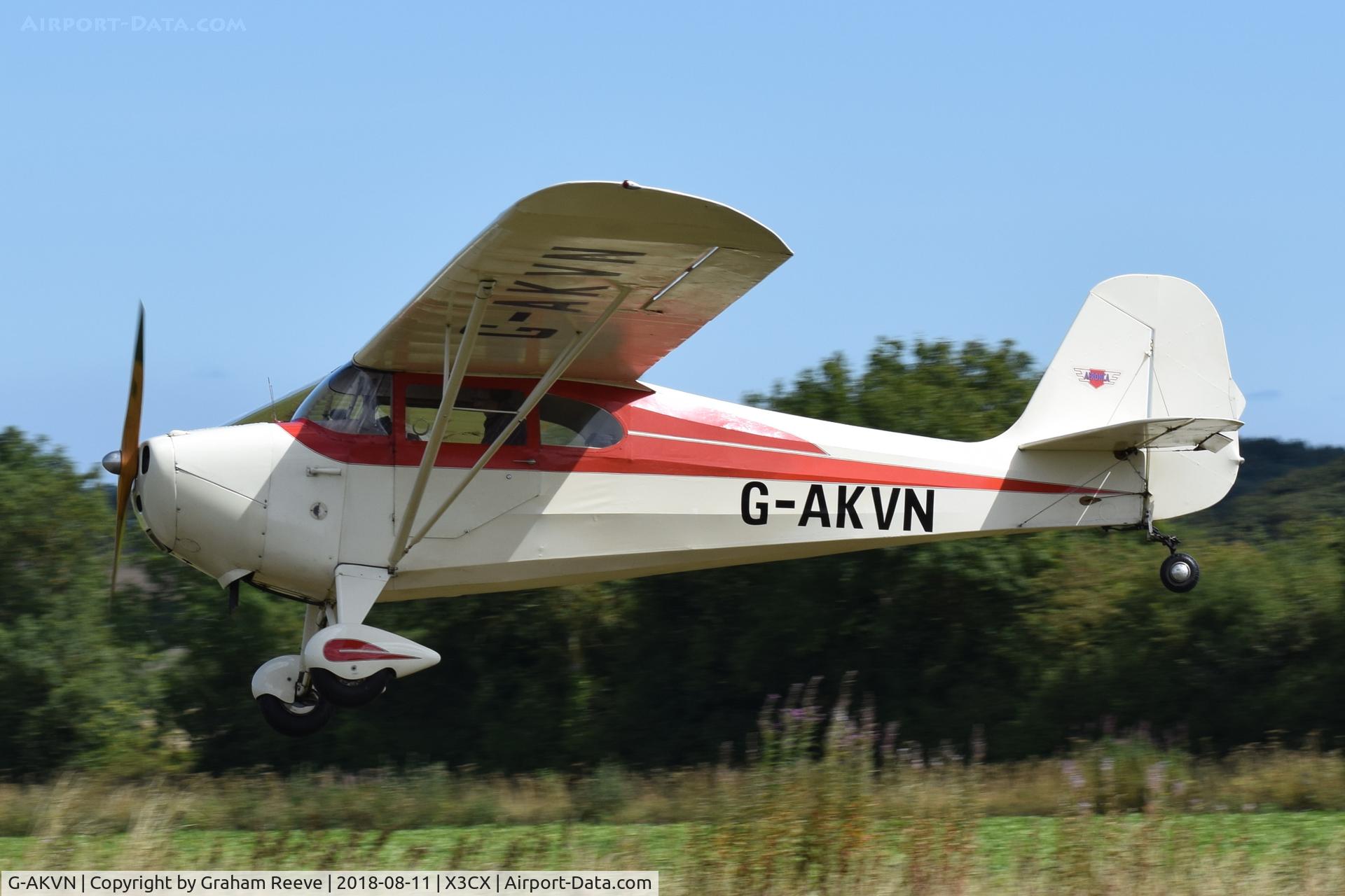 G-AKVN, 1946 Aeronca 11AC Chief Chief C/N 11AC-469, Landing at Northrepps.