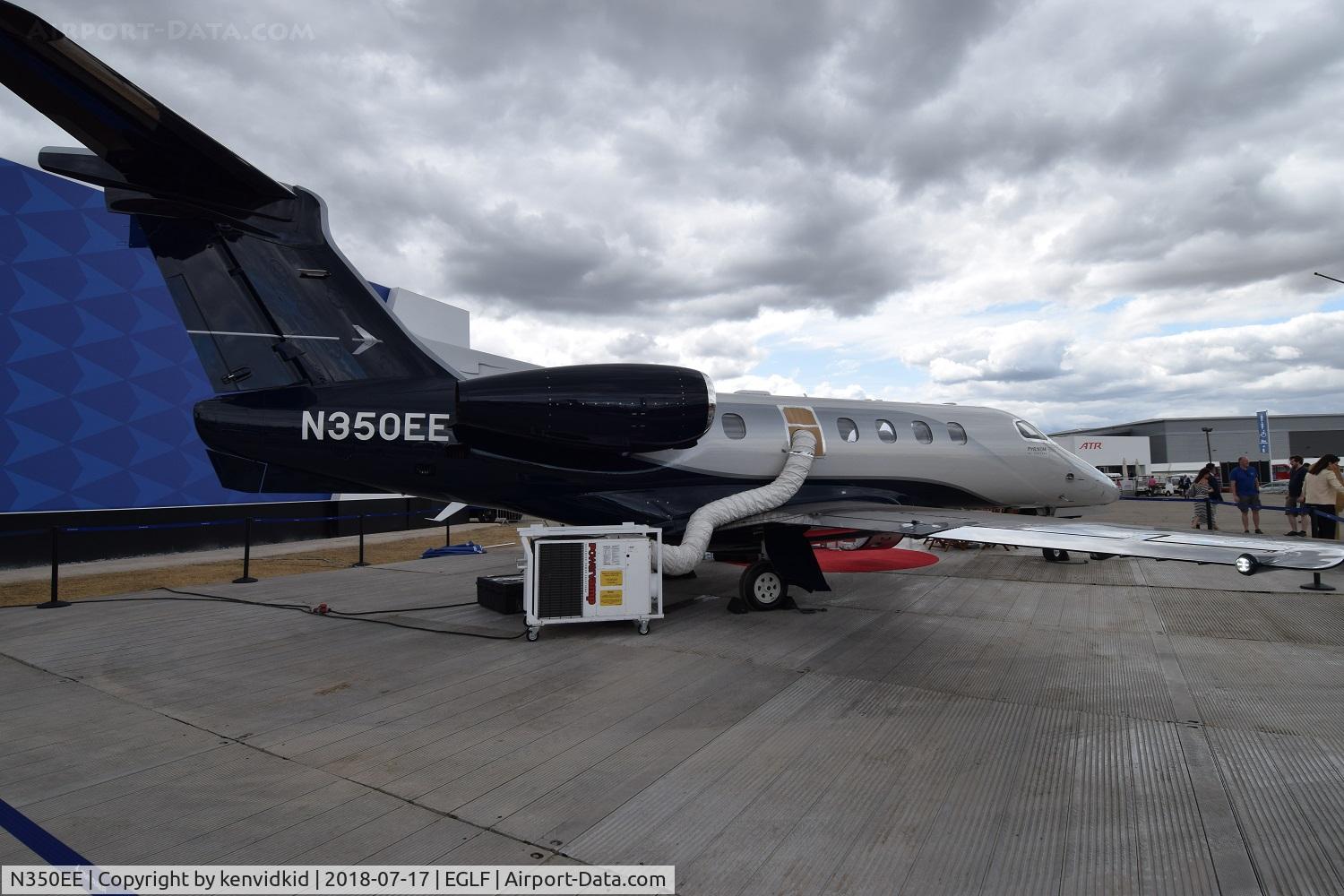 N350EE, 2018 Embraer EMB 505 Phenom 300 C/N 50500450, On static display at FIA 2018.