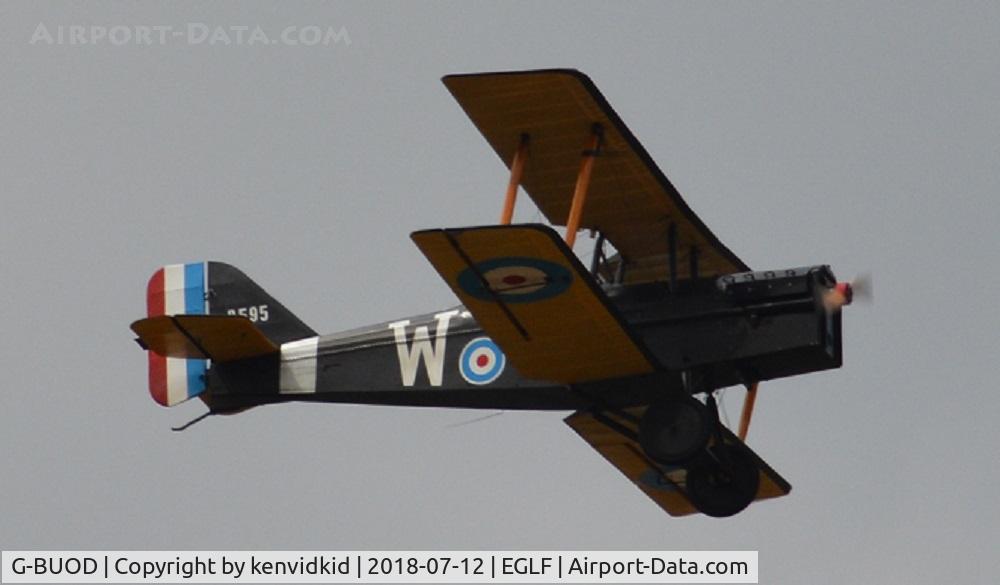 G-BUOD, 1995 Royal Aircraft Factory SE-5A Replica C/N PFA 020-10474, Validating as part of The Great Warbirds Display Team for FIA 2018.