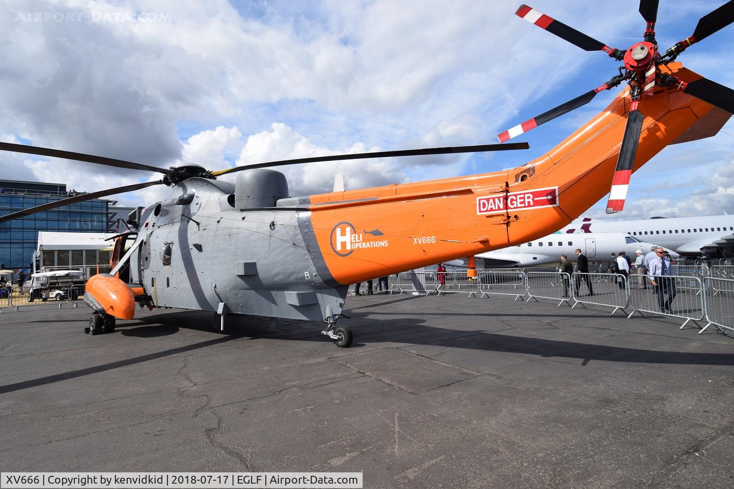 XV666, 1970 Westland Sea King HAR.5 C/N WA654, On static display at FIA 2018.