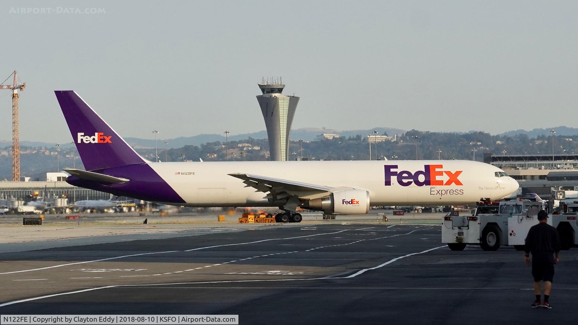 N122FE, 2015 Boeing 767-3S2F C/N 42715, SFO 2018.