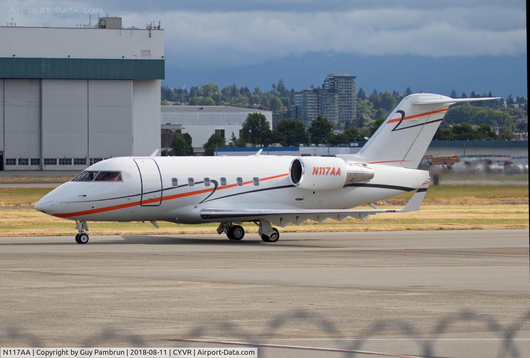 N117AA, 1989 Canadair Challenger 601-3A (CL-600-2B16) C/N 5060, Departing