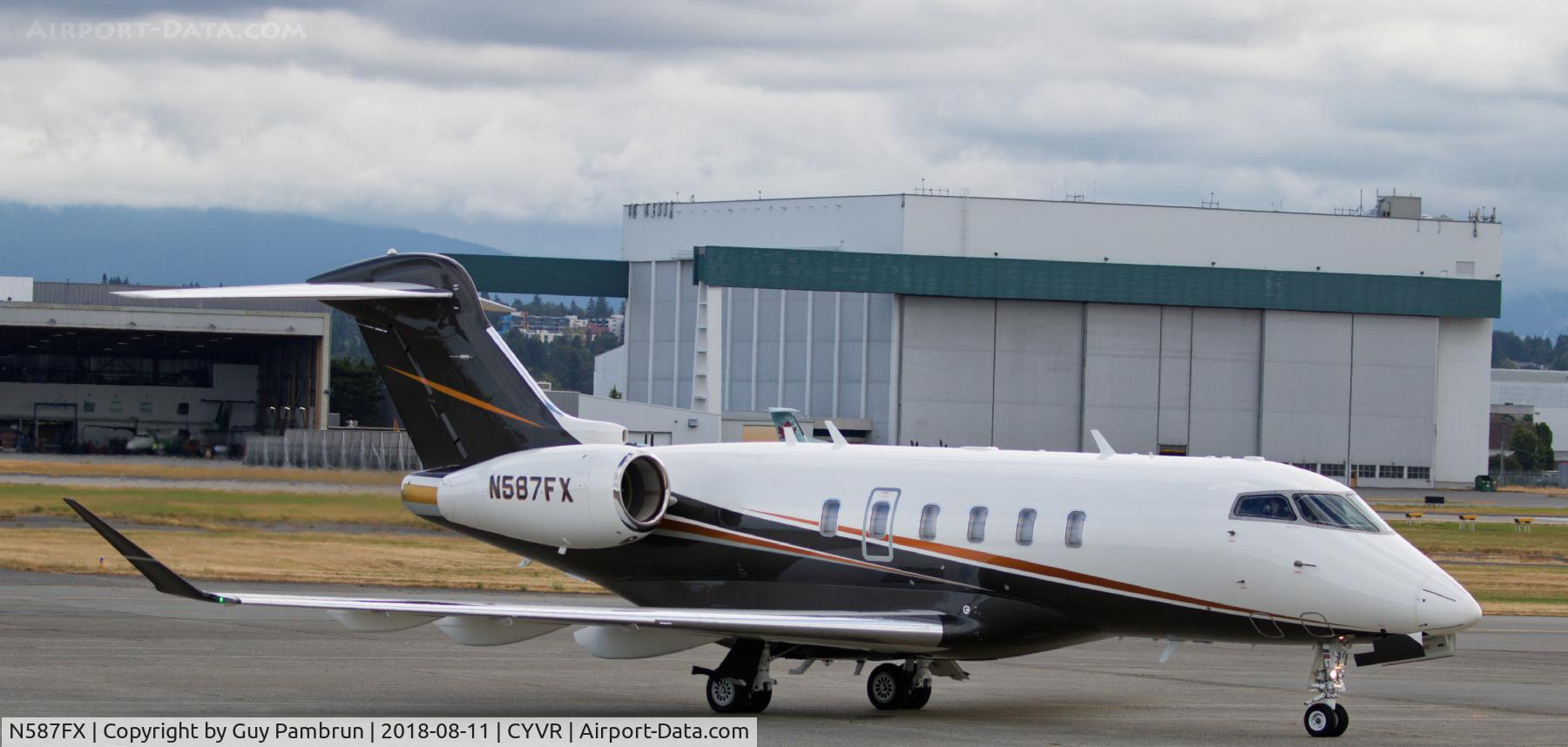 N587FX, 2017 Bombardier Challenger 350 (BD-100-1A10) C/N 20712, Heading to customs