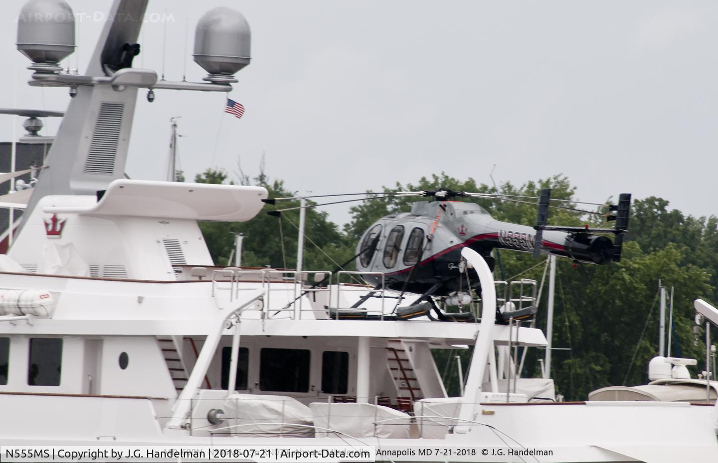 N555MS, 2011 MD Helicopters 600N C/N RN079, On board yacht Minderella.