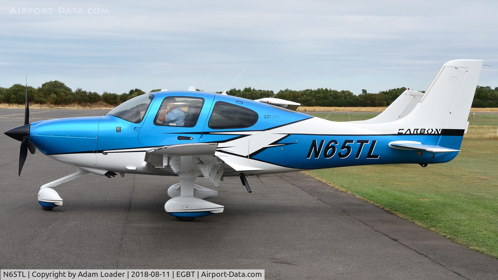 N65TL, 2018 Cirrus SR22T Carbon C/N 1747, N65TL's first visit to Turweston