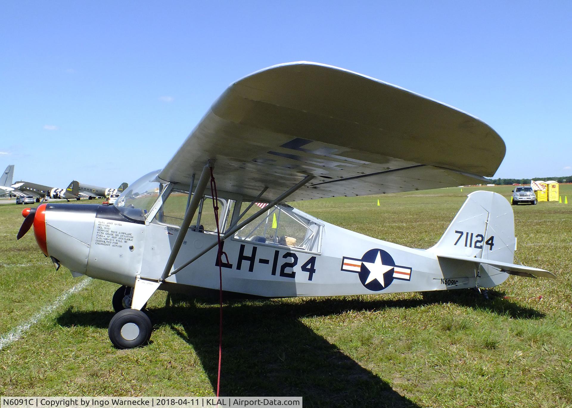 N6091C, 1947 Aeronca L-16A C/N Not found (47-1124), Aeronca L-16A at 2018 Sun 'n Fun, Lakeland FL