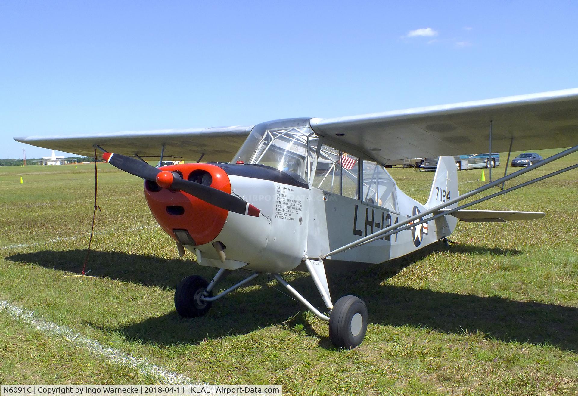 N6091C, 1947 Aeronca L-16A C/N Not found (47-1124), Aeronca L-16A at 2018 Sun 'n Fun, Lakeland FL