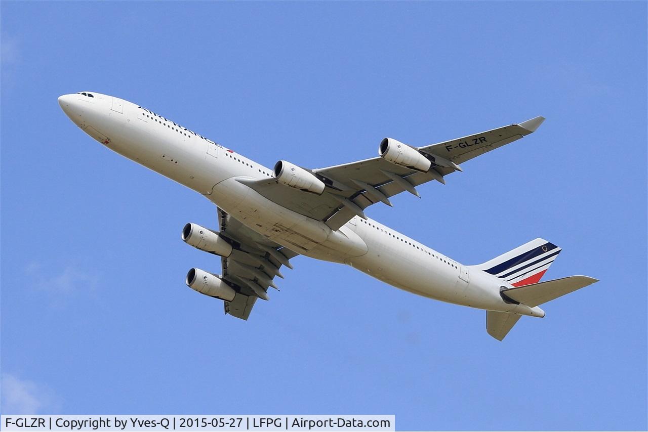 F-GLZR, 1999 Airbus A340-313X C/N 307, Airbus A340-313X, Take off rwy 27L, Roissy Charles De Gaulle airport (LFPG-CDG)
