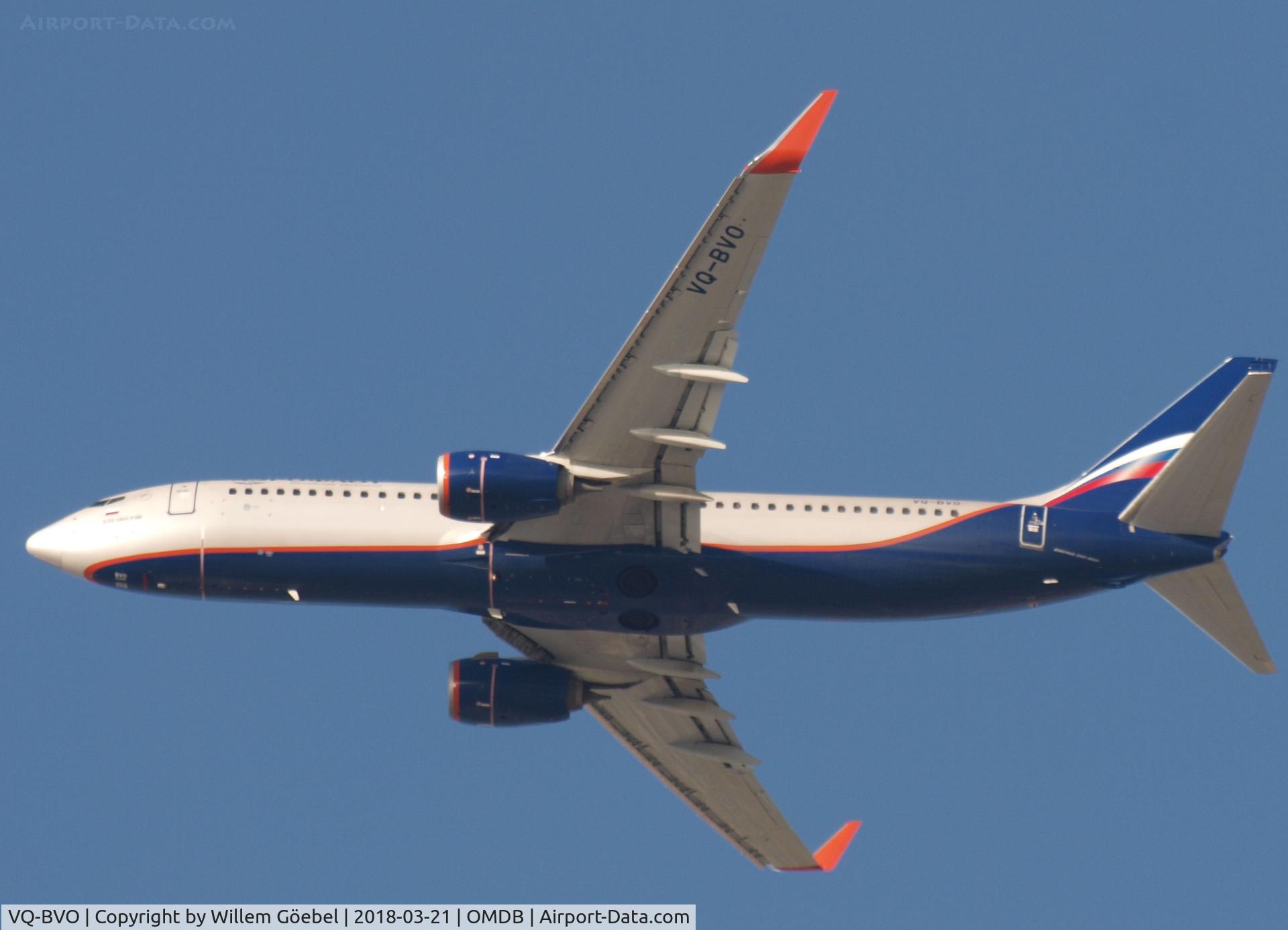 VQ-BVO, 2015 Boeing 737-8LJ C/N 41203, Take off from DUBAI INTERNATIONAL Airport