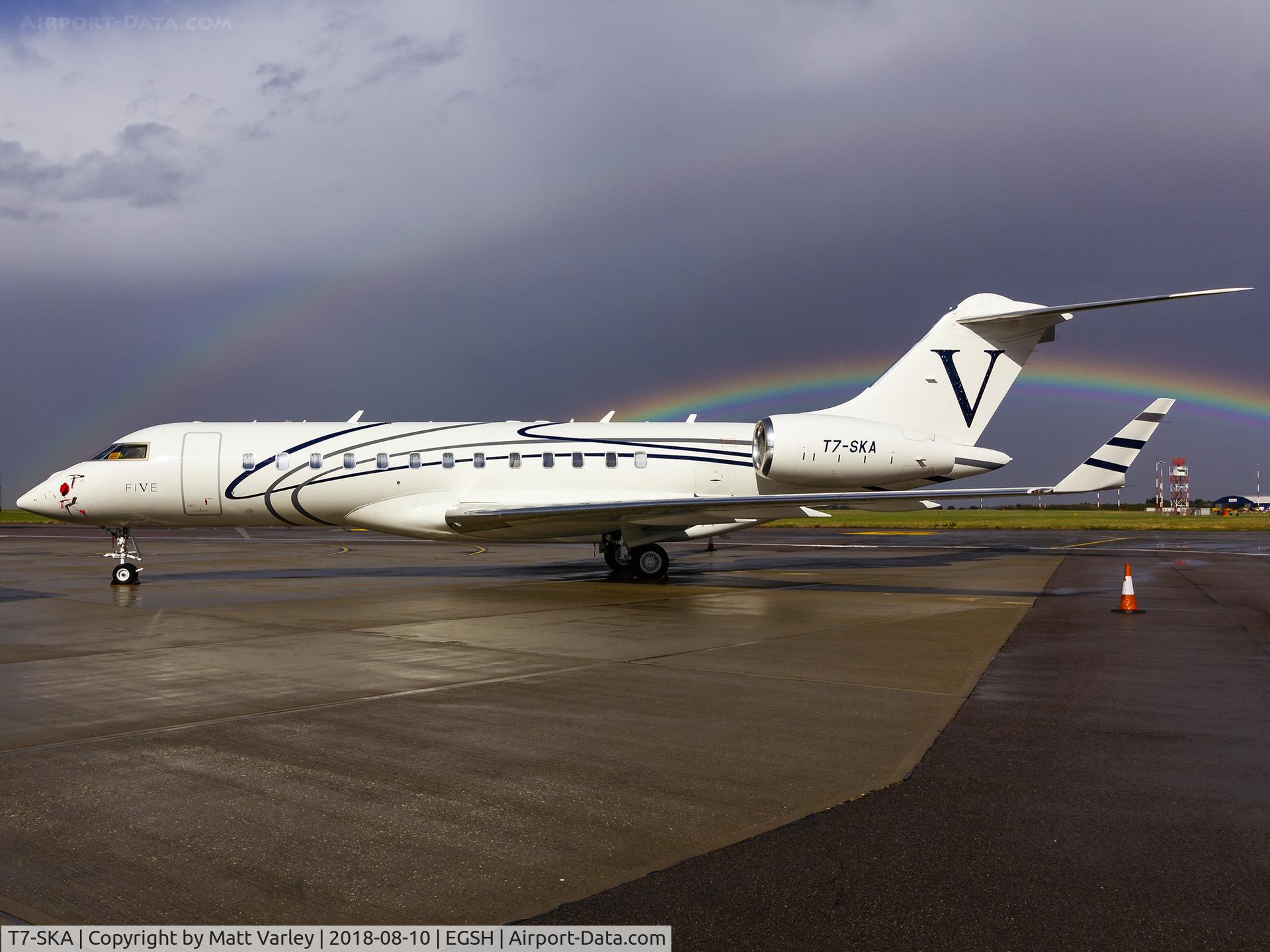 T7-SKA, 2008 Bombardier BD-700-1A10 Global Express XRS C/N 9332, Sat on the SaxonAir ramp @ NWI....