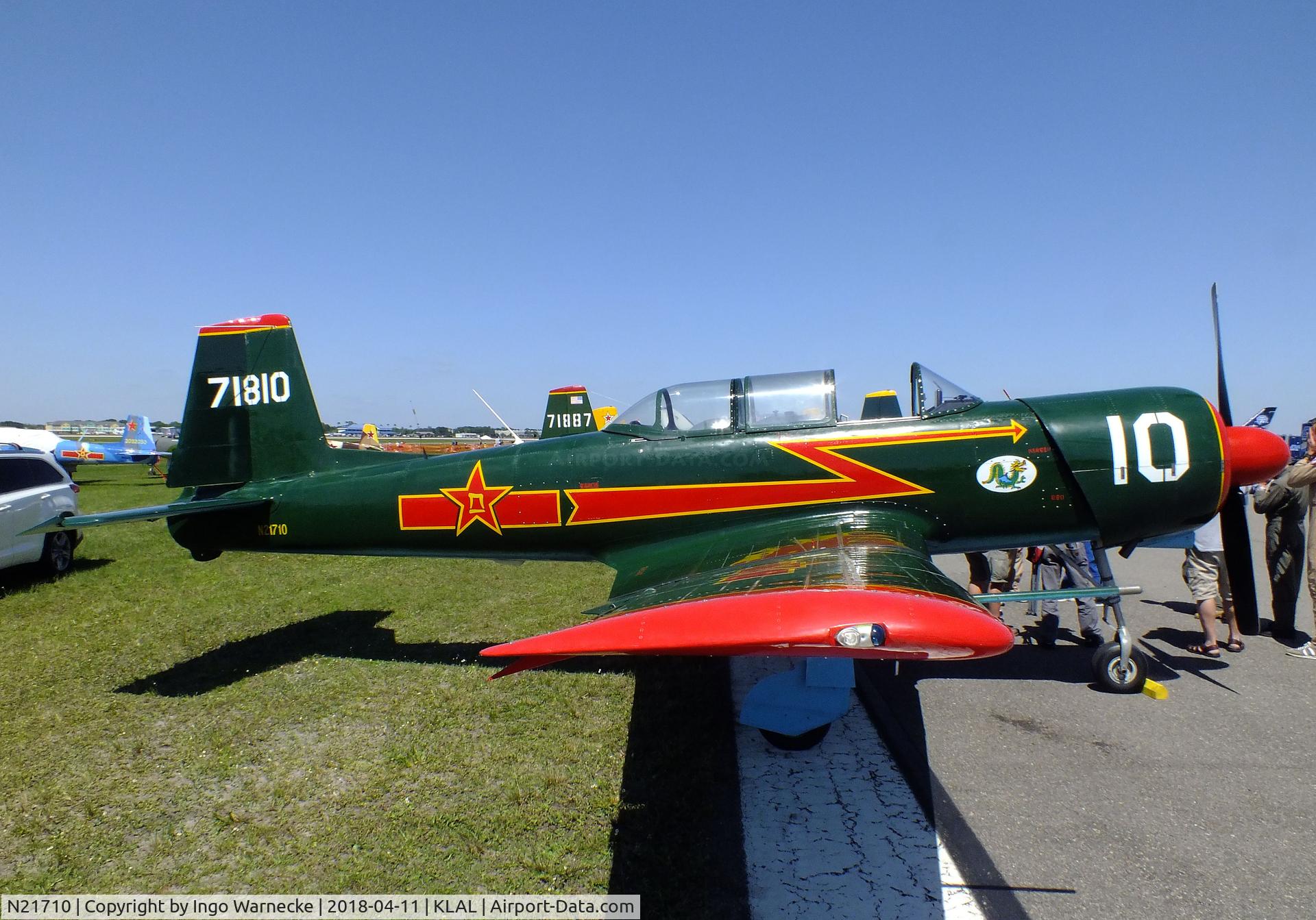 N21710, 1969 Nanchang CJ-6A C/N 2532059, Nanchang CJ-6A at 2018 Sun 'n Fun, Lakeland FL