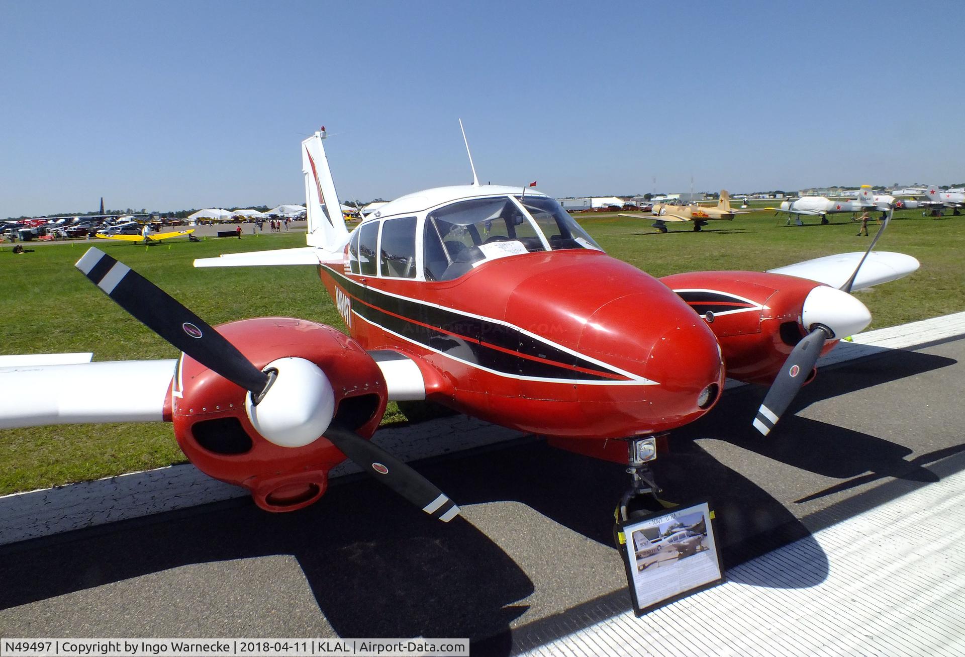 N49497, 1961 Piper PA-23-250 Aztec C/N 27-475, Piper PA-23-250 Aztec at 2018 Sun 'n Fun, Lakeland FL