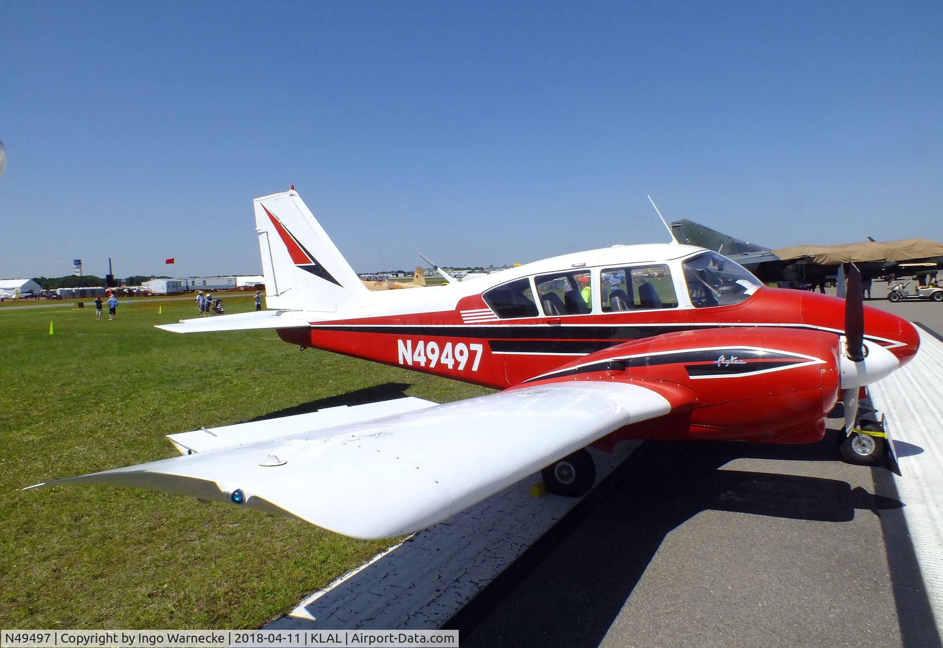 N49497, 1961 Piper PA-23-250 Aztec C/N 27-475, Piper PA-23-250 Aztec at 2018 Sun 'n Fun, Lakeland FL