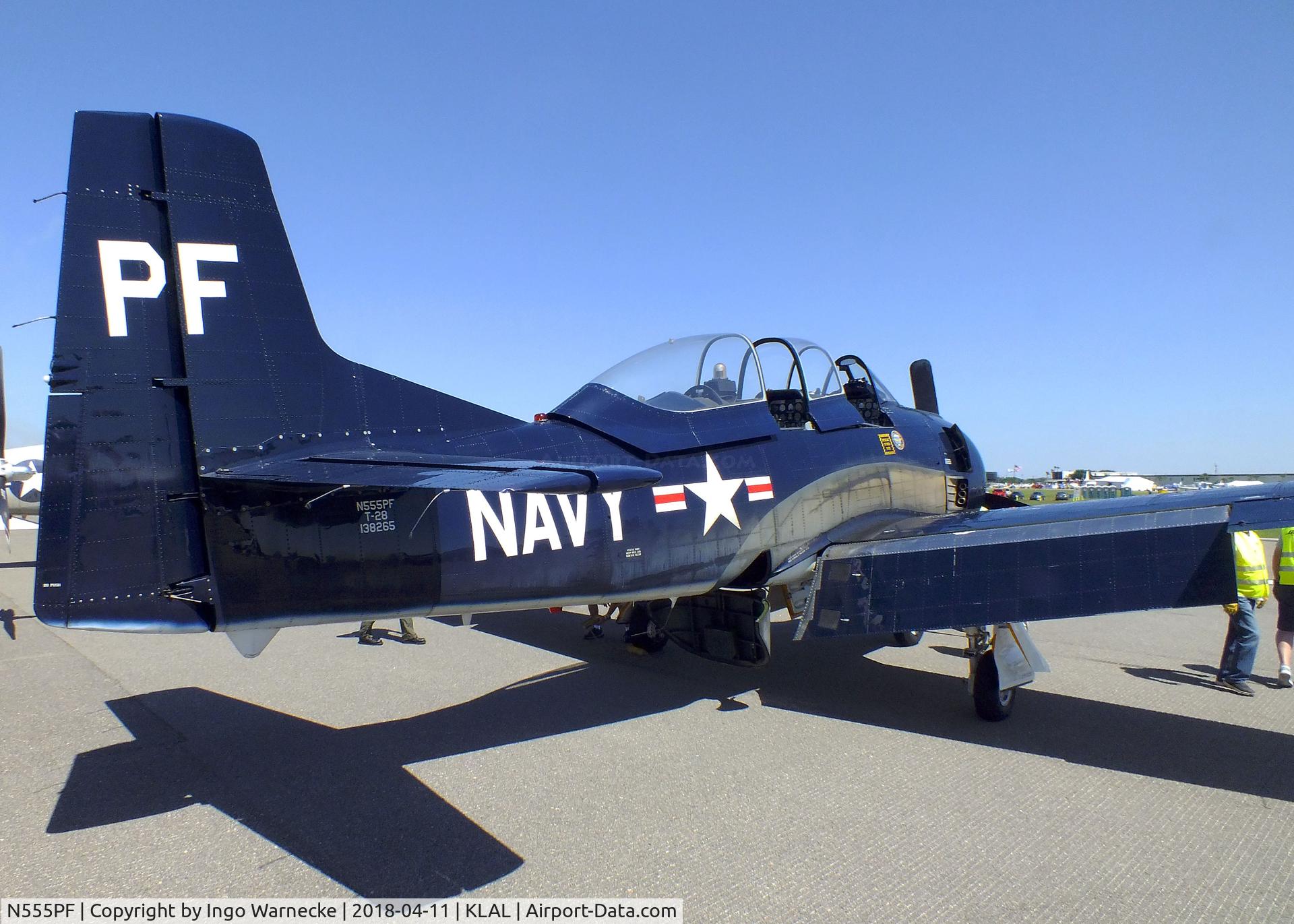 N555PF, 1954 North American T-28B Trojan C/N 200-336 (138265), North American T-28B Trojan at 2018 Sun 'n Fun, Lakeland FL