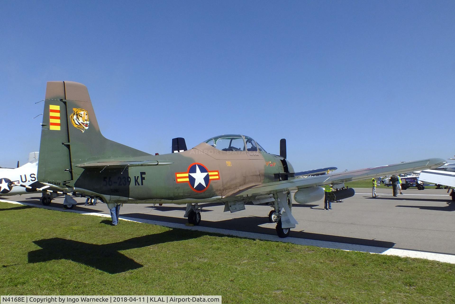N4168E, 1956 North American T-28C Trojan C/N 252-2, North American T-28C Trojan at 2018 Sun 'n Fun, Lakeland FL