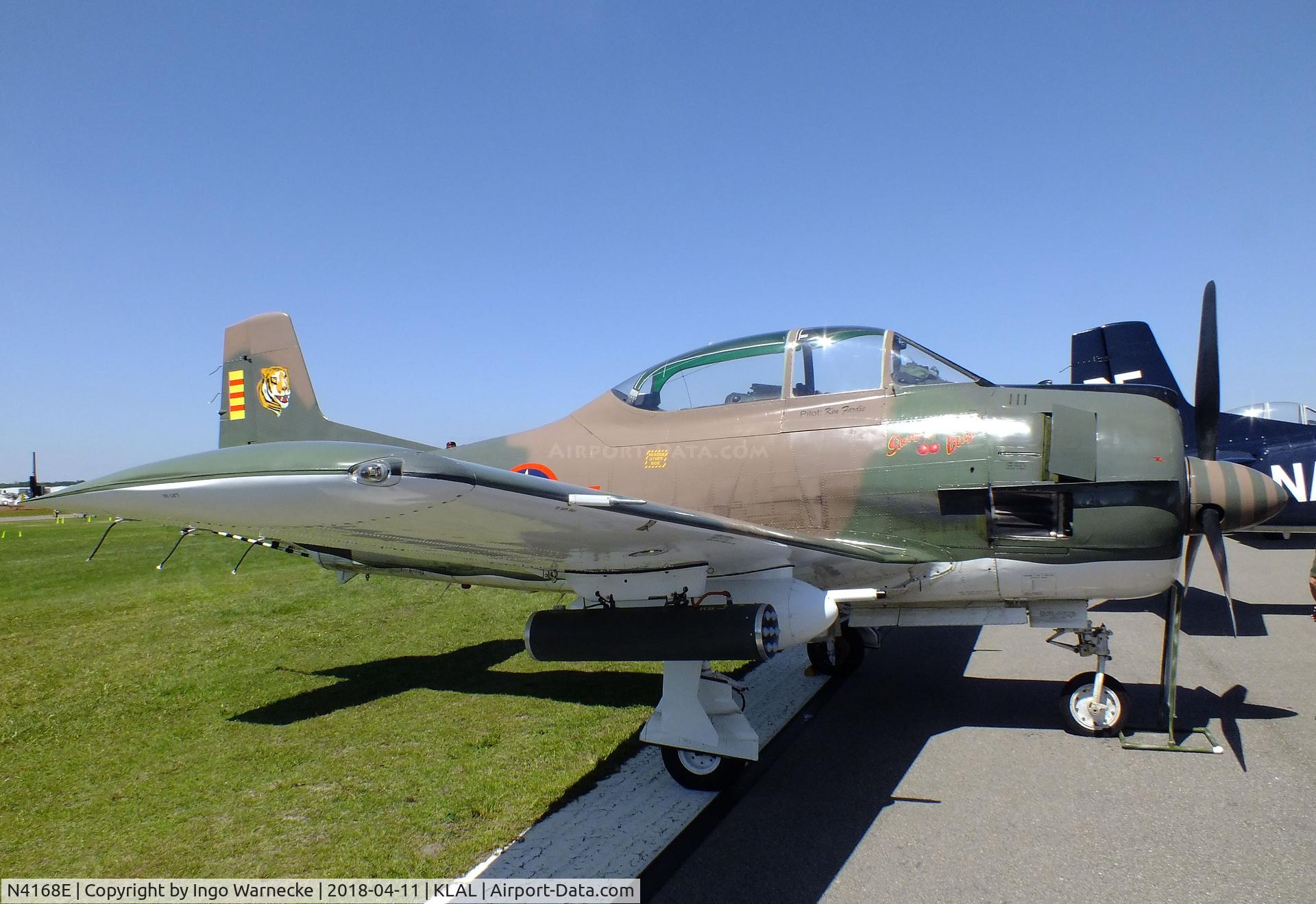 N4168E, 1956 North American T-28C Trojan C/N 252-2, North American T-28C Trojan at 2018 Sun 'n Fun, Lakeland FL