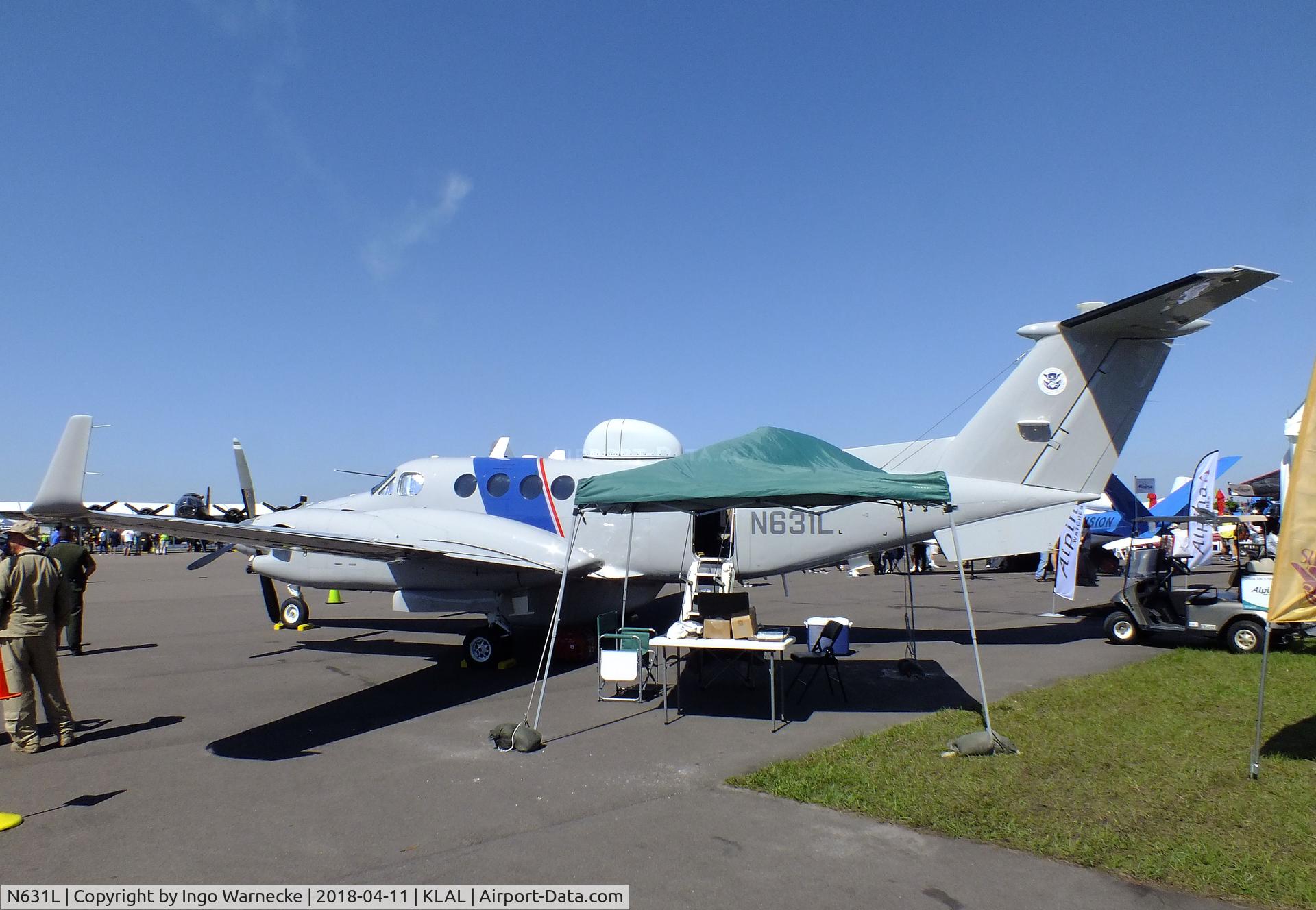 N631L, 2014 Beechcraft B300C King Air C/N FM-56, Beechcraft B300C King Air of US Customs and Border Protection at 2018 Sun 'n Fun, Lakeland FL